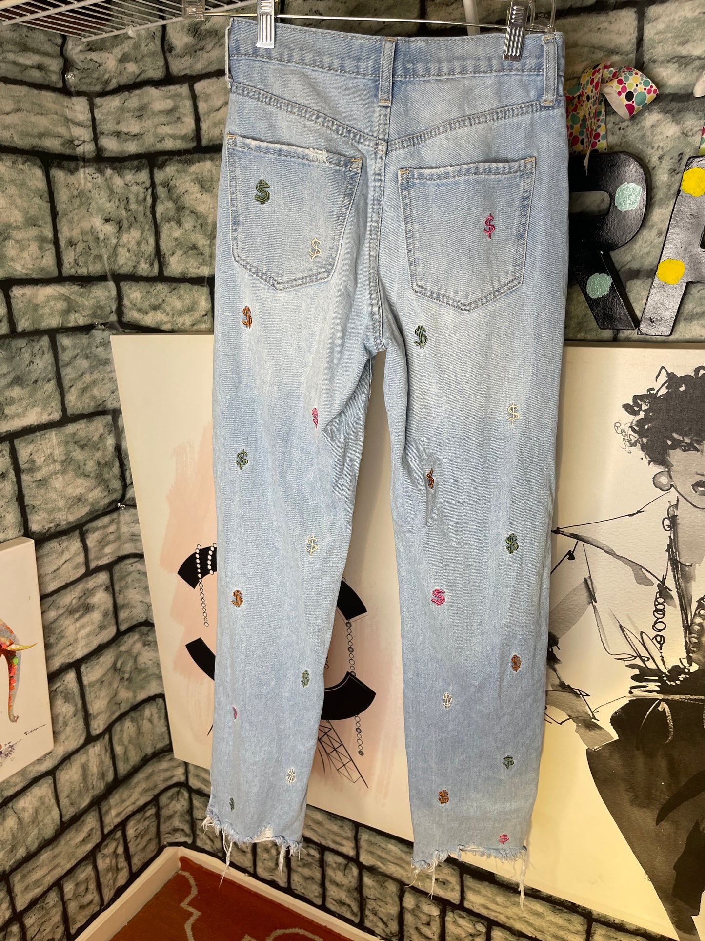 Fashion Nova $ Denim Blue Jeans Women sz 0