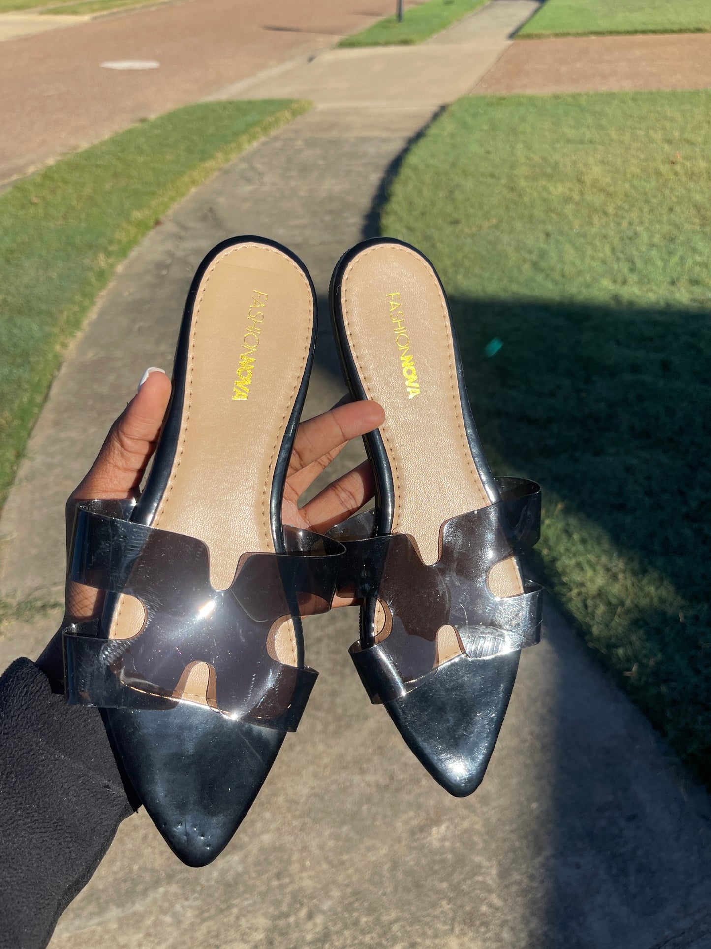 Fashion Nova Blak Sandals Women sz 8