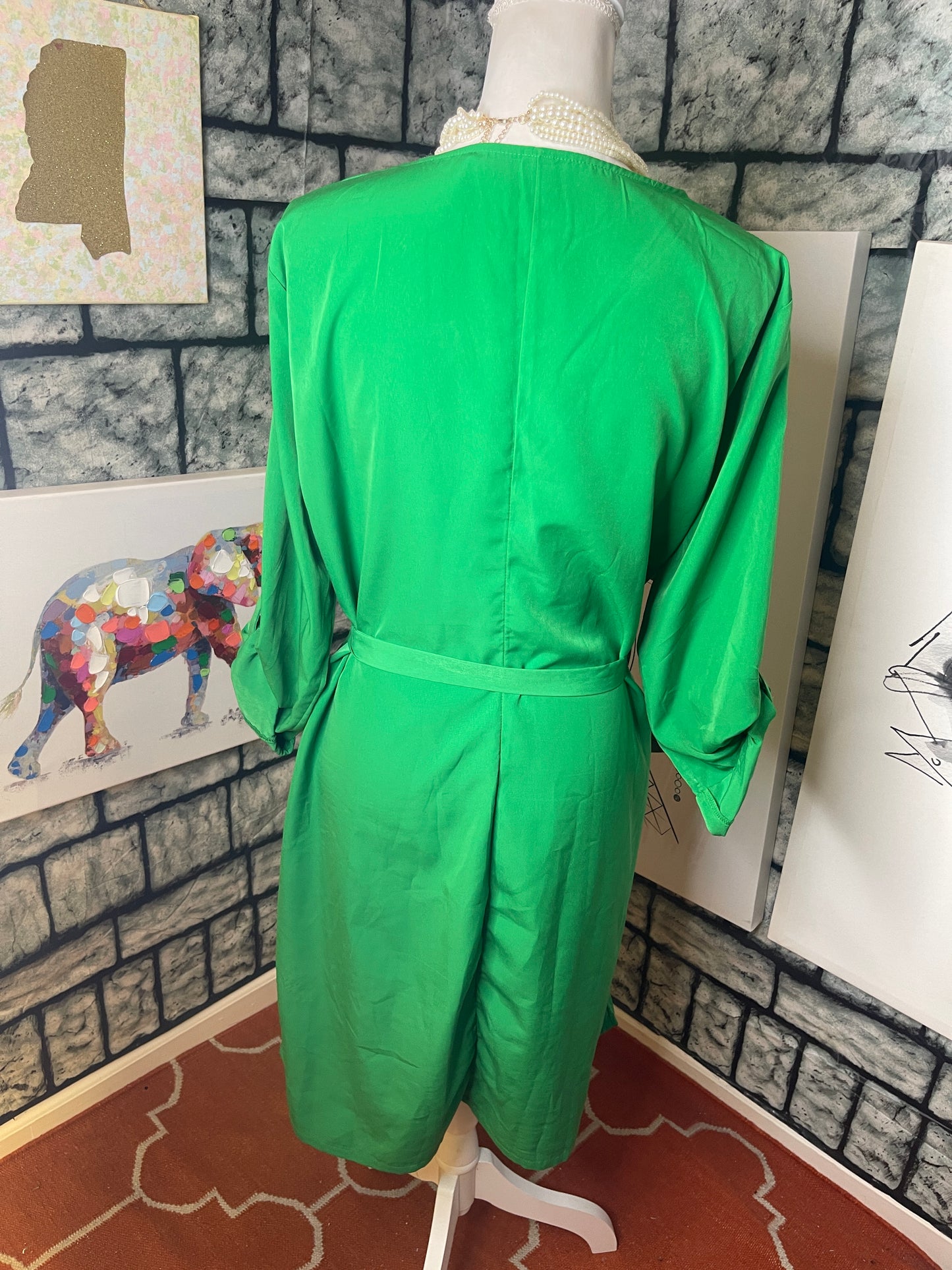 Old Navy Green Dress Women sz XL