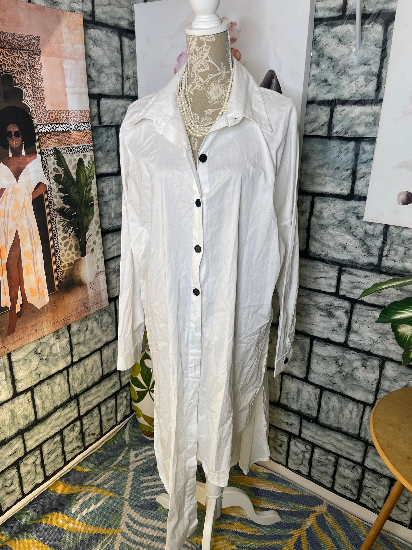 "Like A sista" White Blouse Women sz 2XL