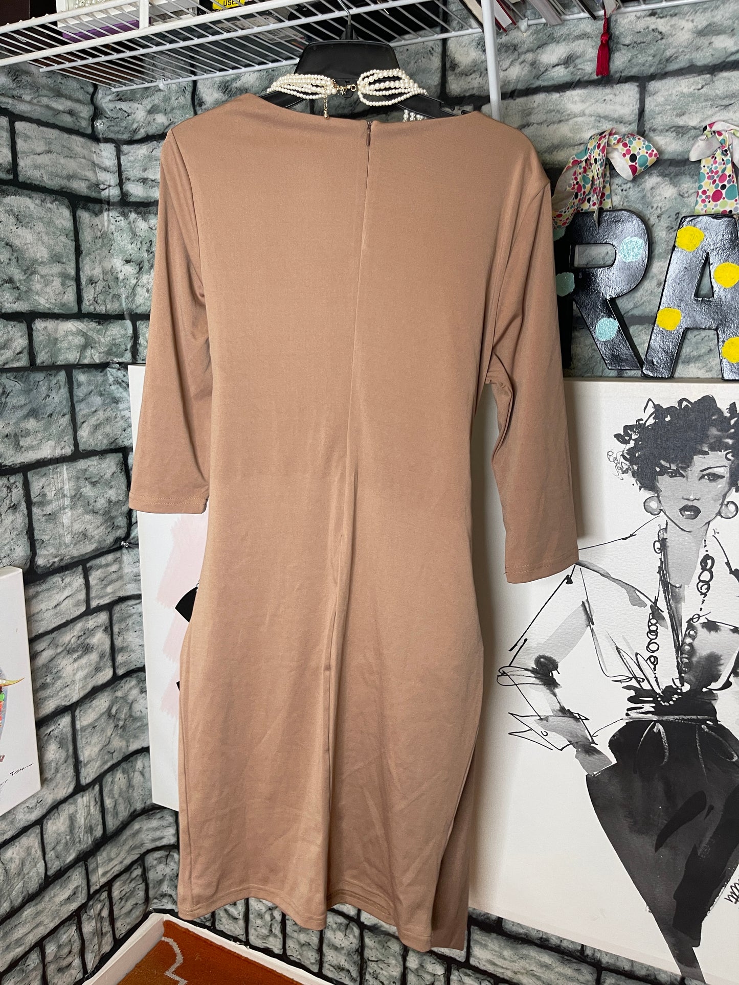 Xplus Wear Brown Dress Women sz XL
