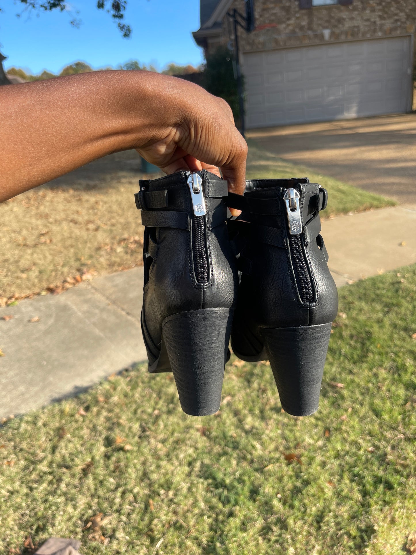 Call it spring black booties women sz 8