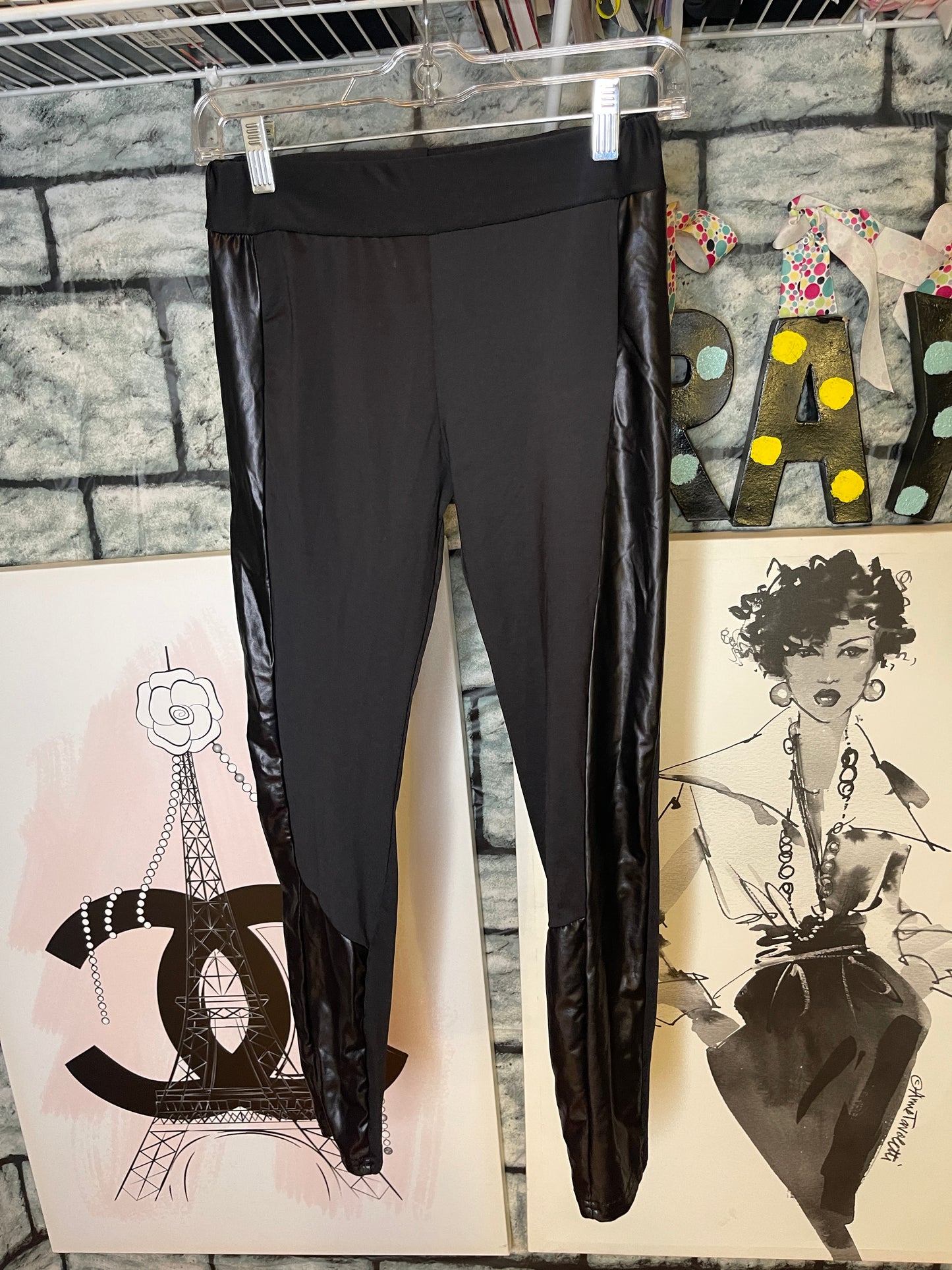 Shein Black Tights Girls sz 11-12Y