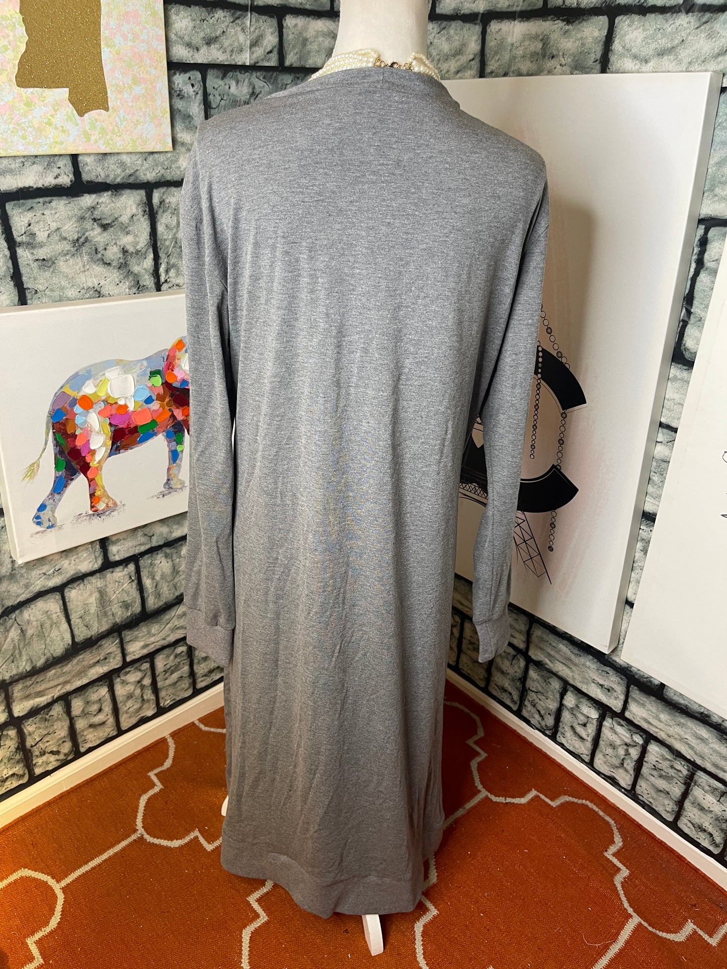 NEW Fashion Nova Gray Cover Duster Women sz XL