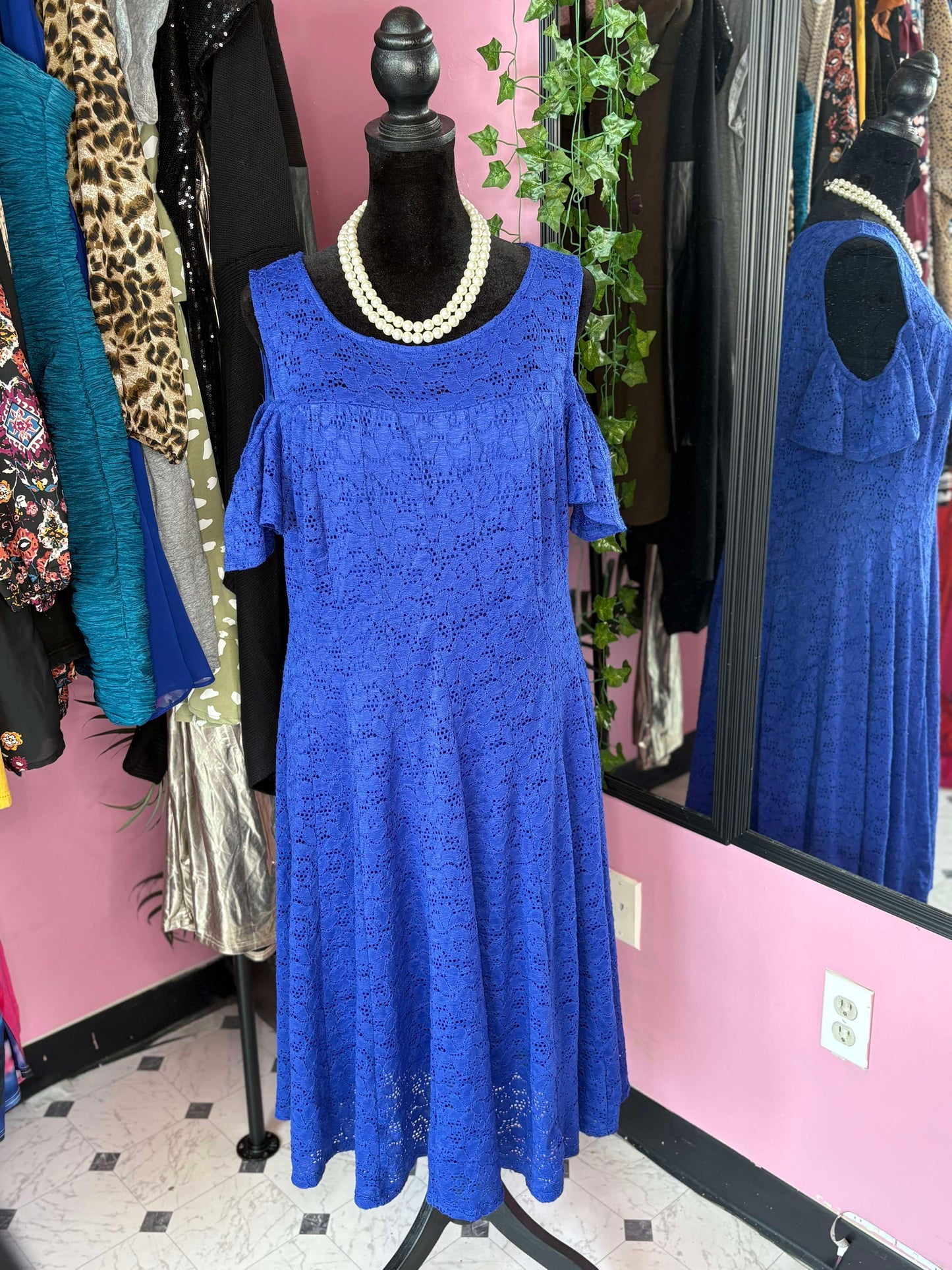 Chris McLaughlin Blue Dress Women sz 12