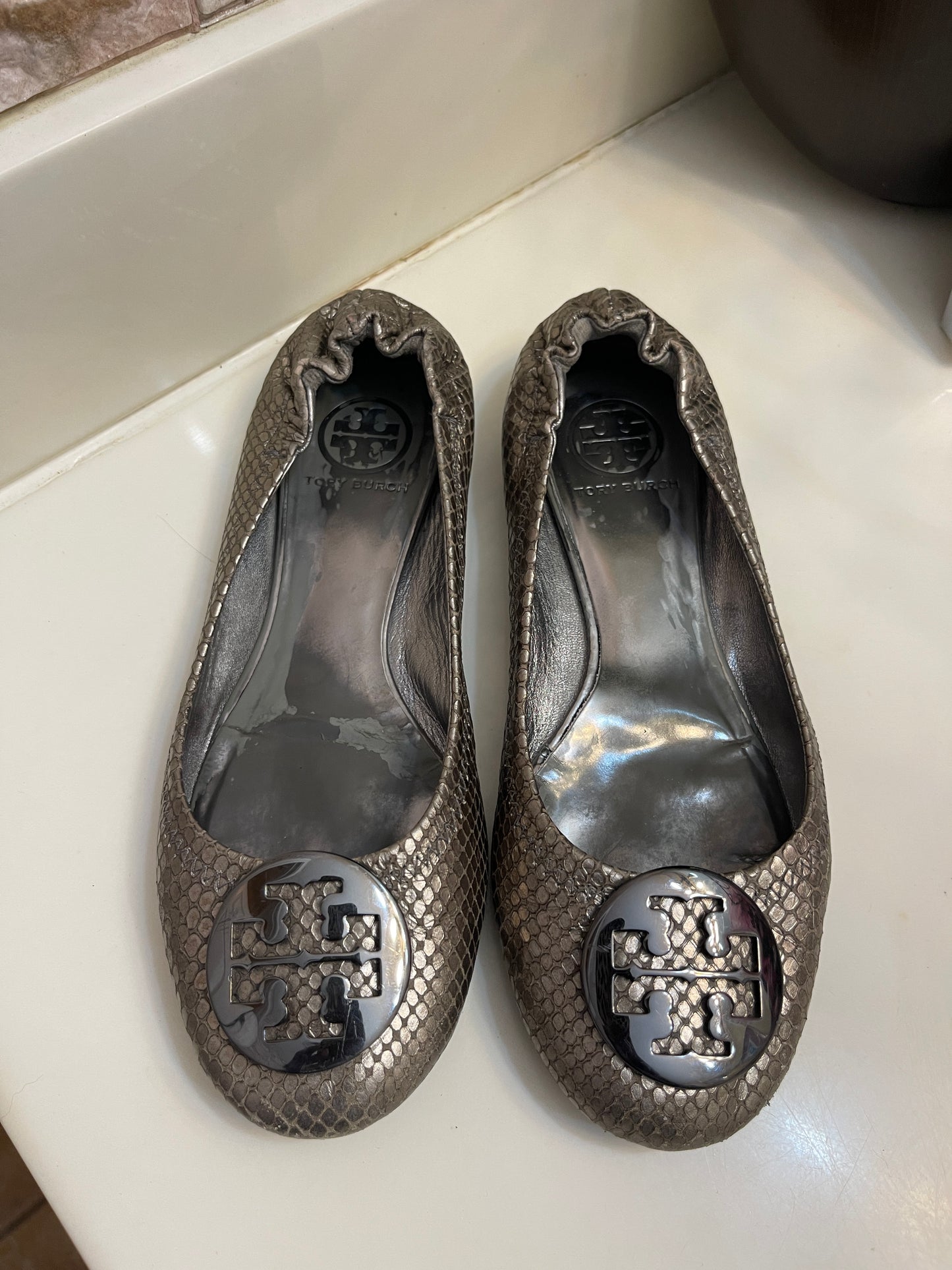 Tory Burch Flats Gray Women sz 7.5