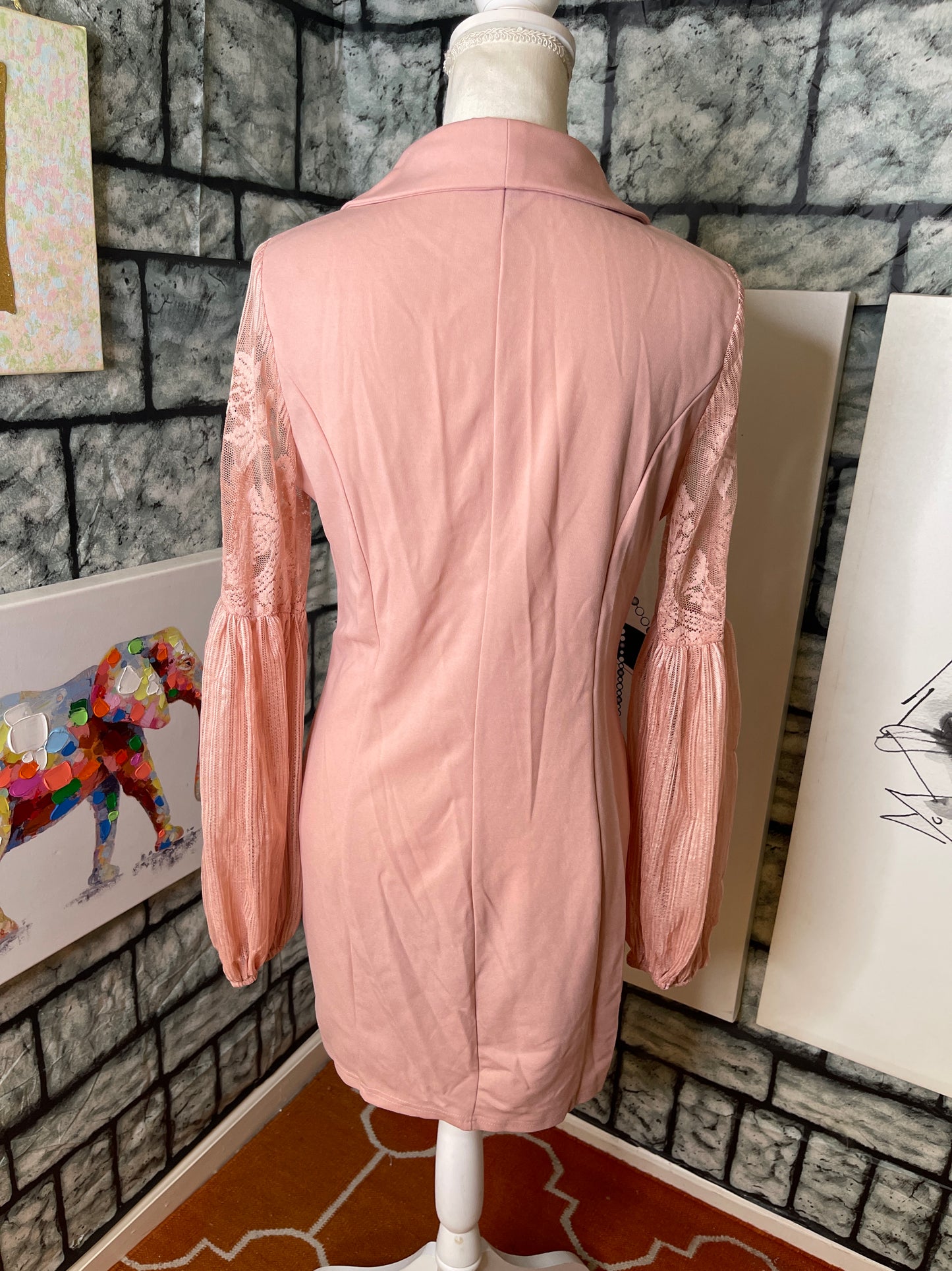 Shein Pink Blazer Dress women sz Medium