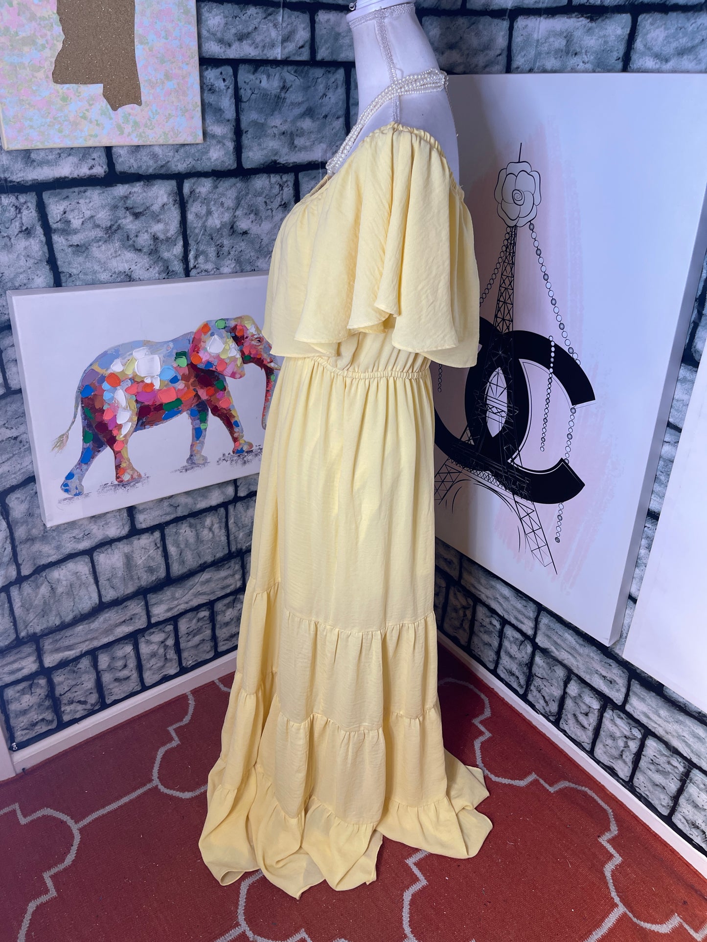 Venus Yellow Dress Women Sz 14