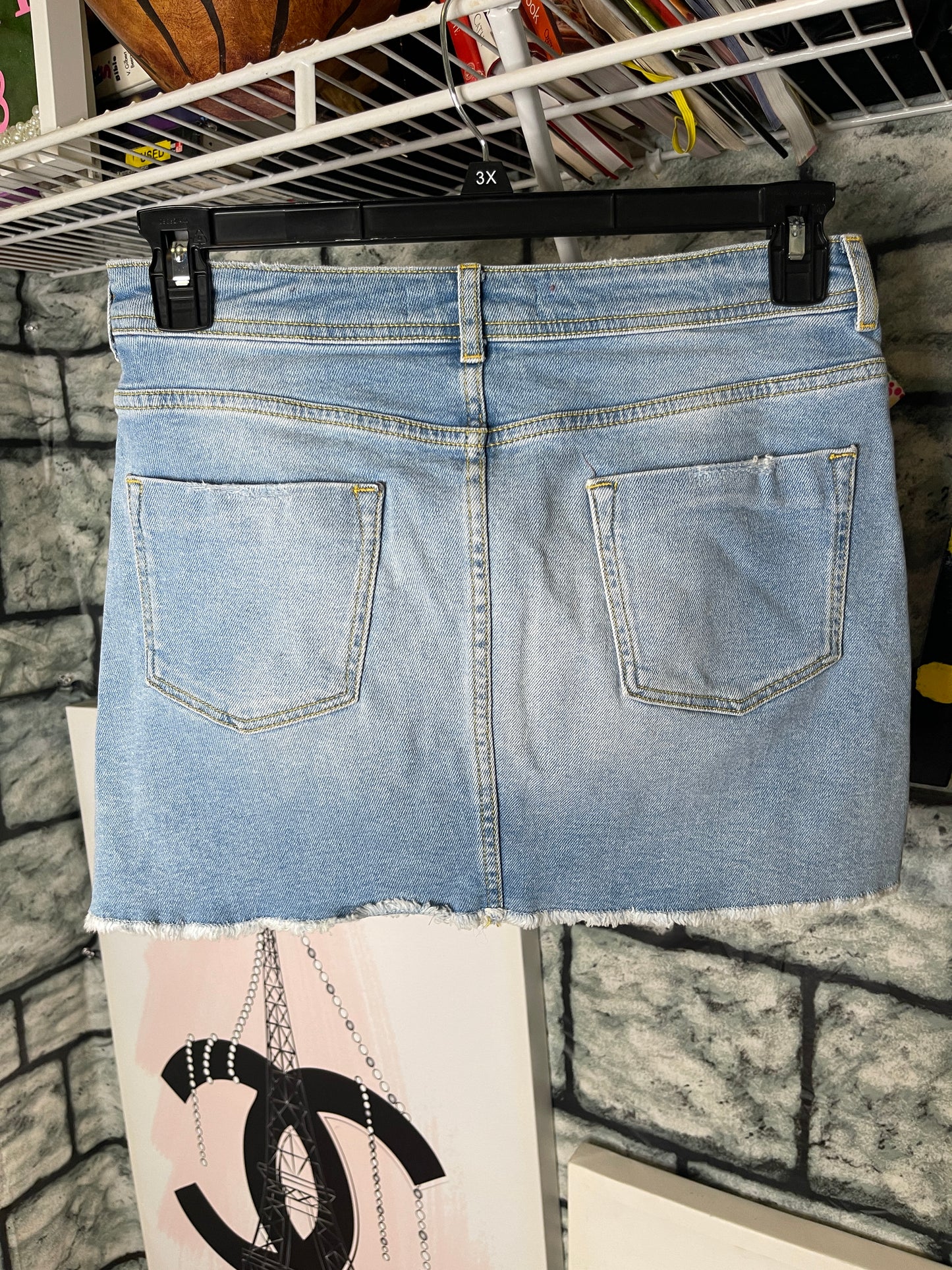 Zara Blue Denim Skirt Women sz Medium