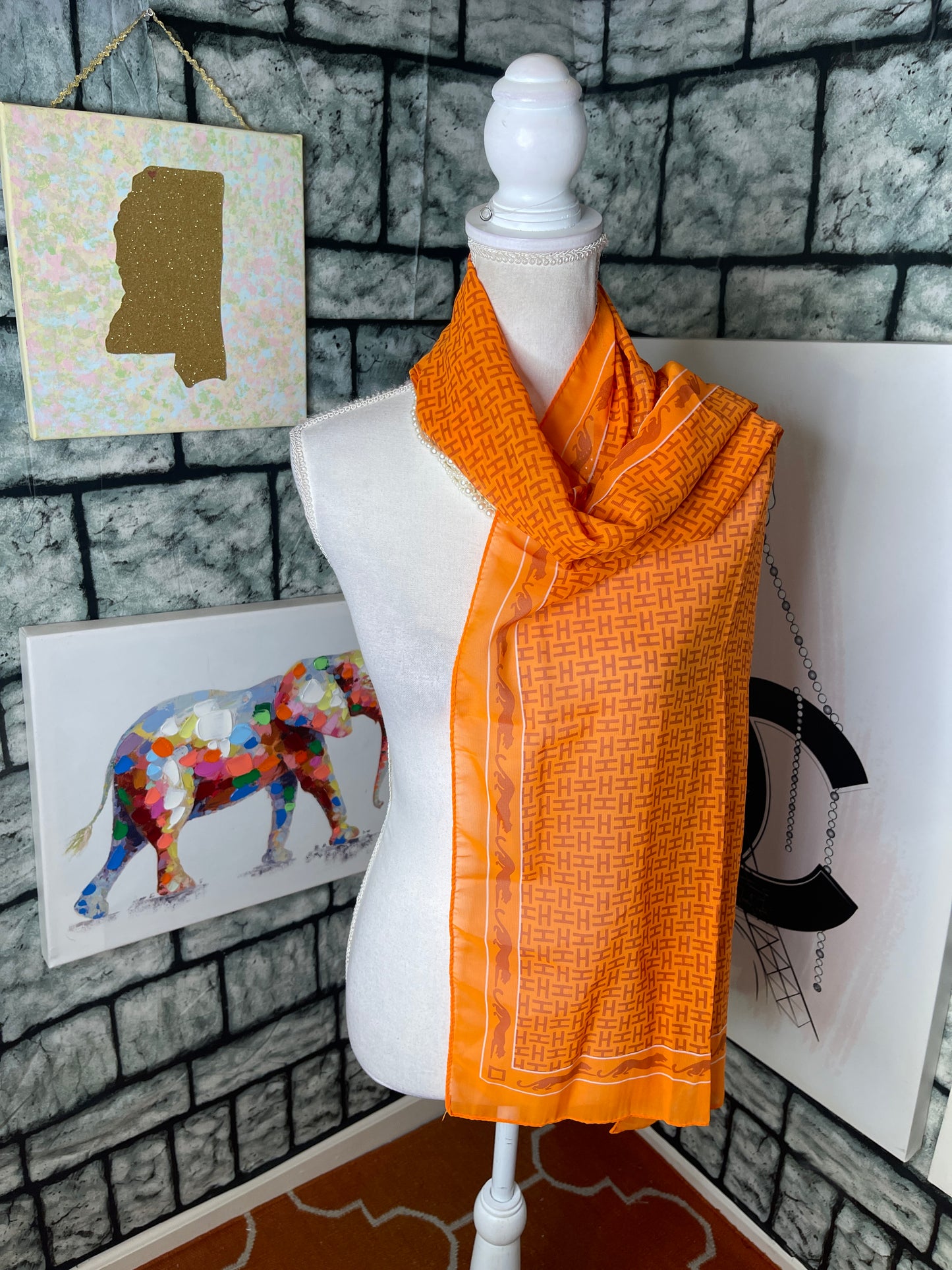 Orange scarf / wrap