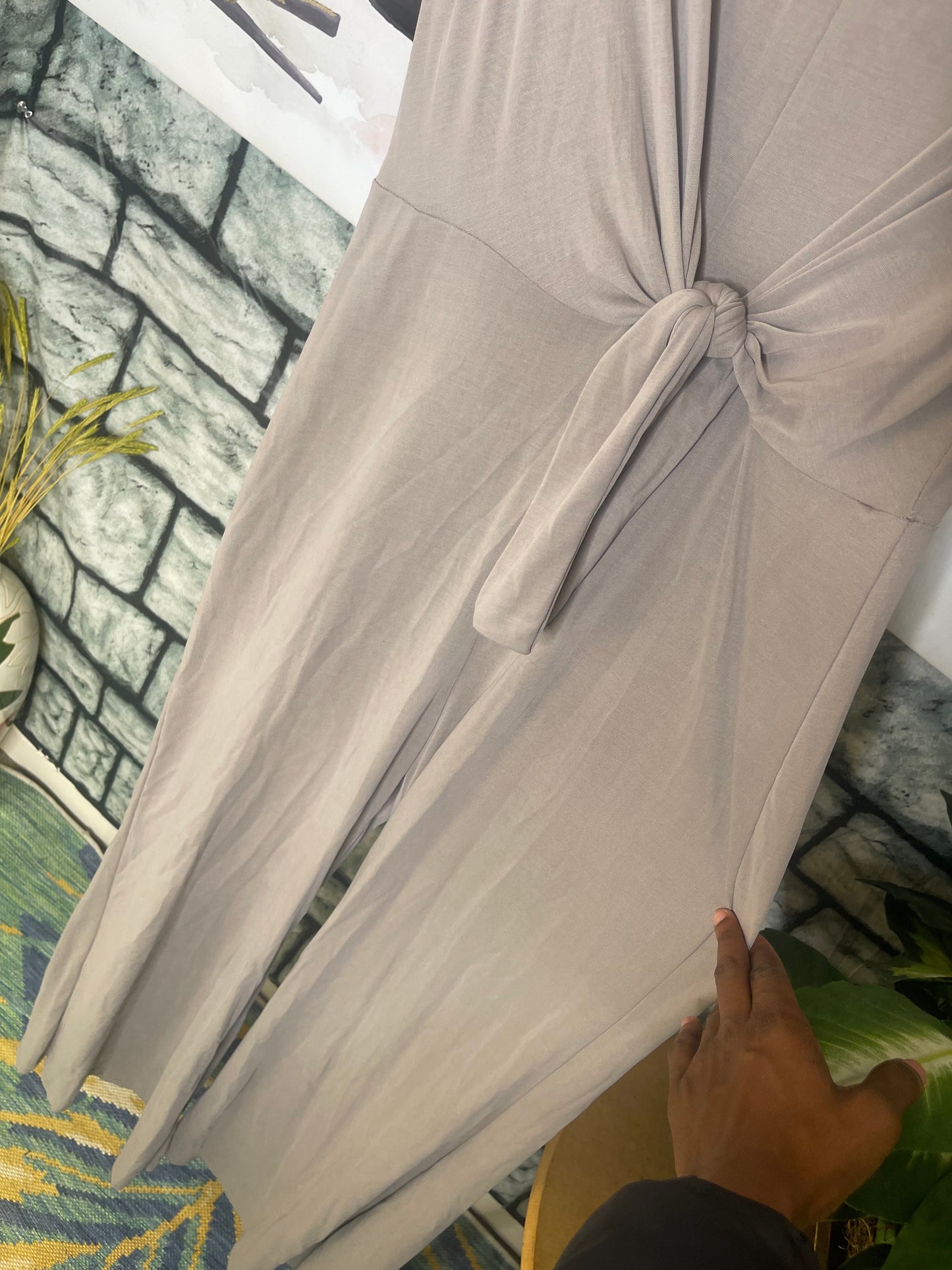 NEW Andree Gray Jumpsuit Women sz Small