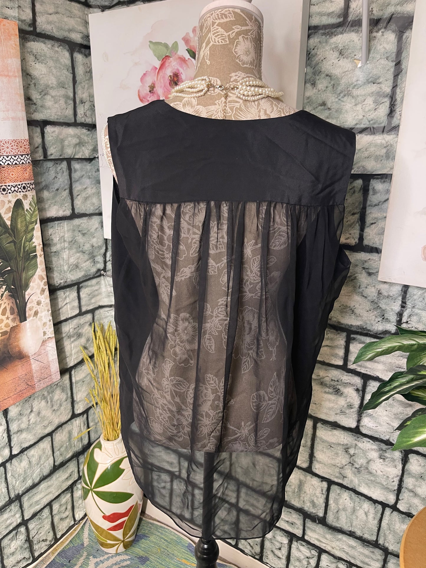 Jay Godfrey Black Blouse Women sz 6