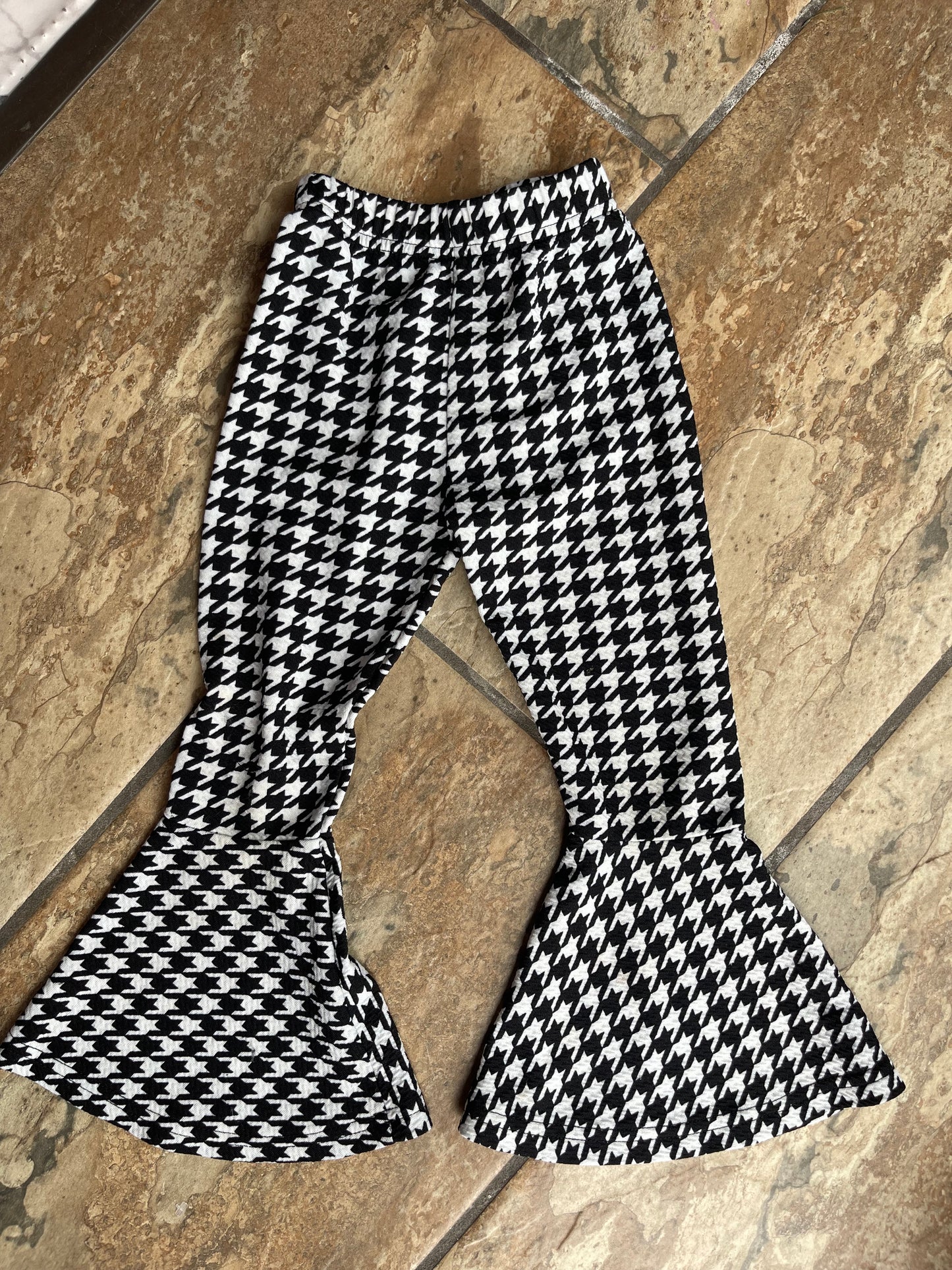 Black White Pants Girls sz 100 = 4T