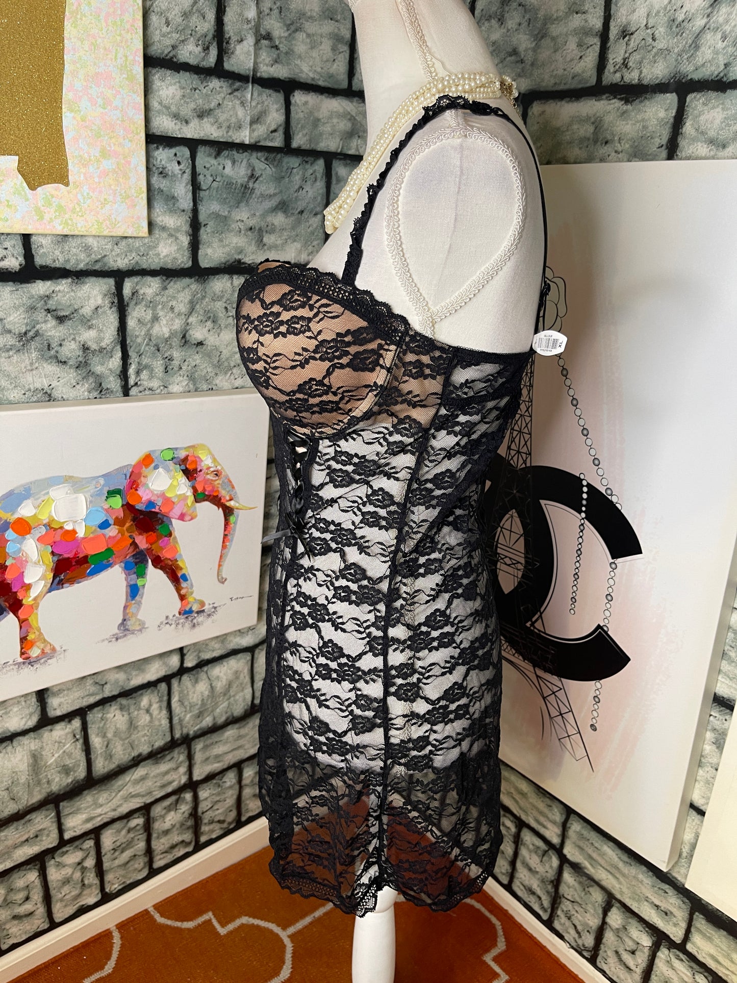 NEW Adore Lingerie Black Dress Women sz XL