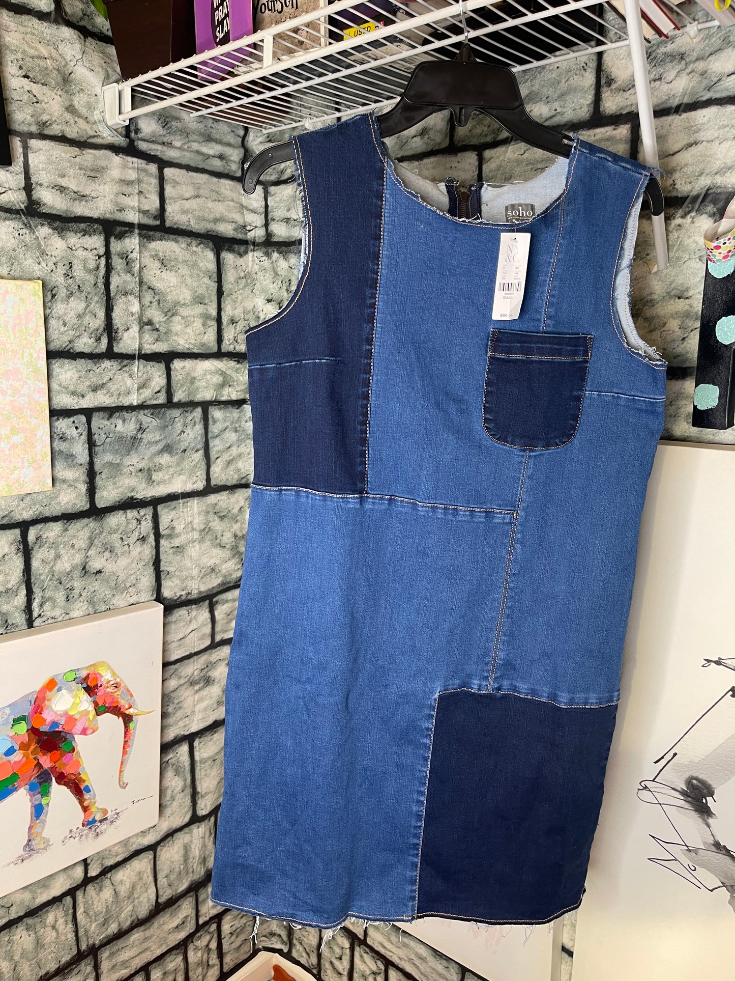 NEW Soho Blue Denim Dress Women sz Small