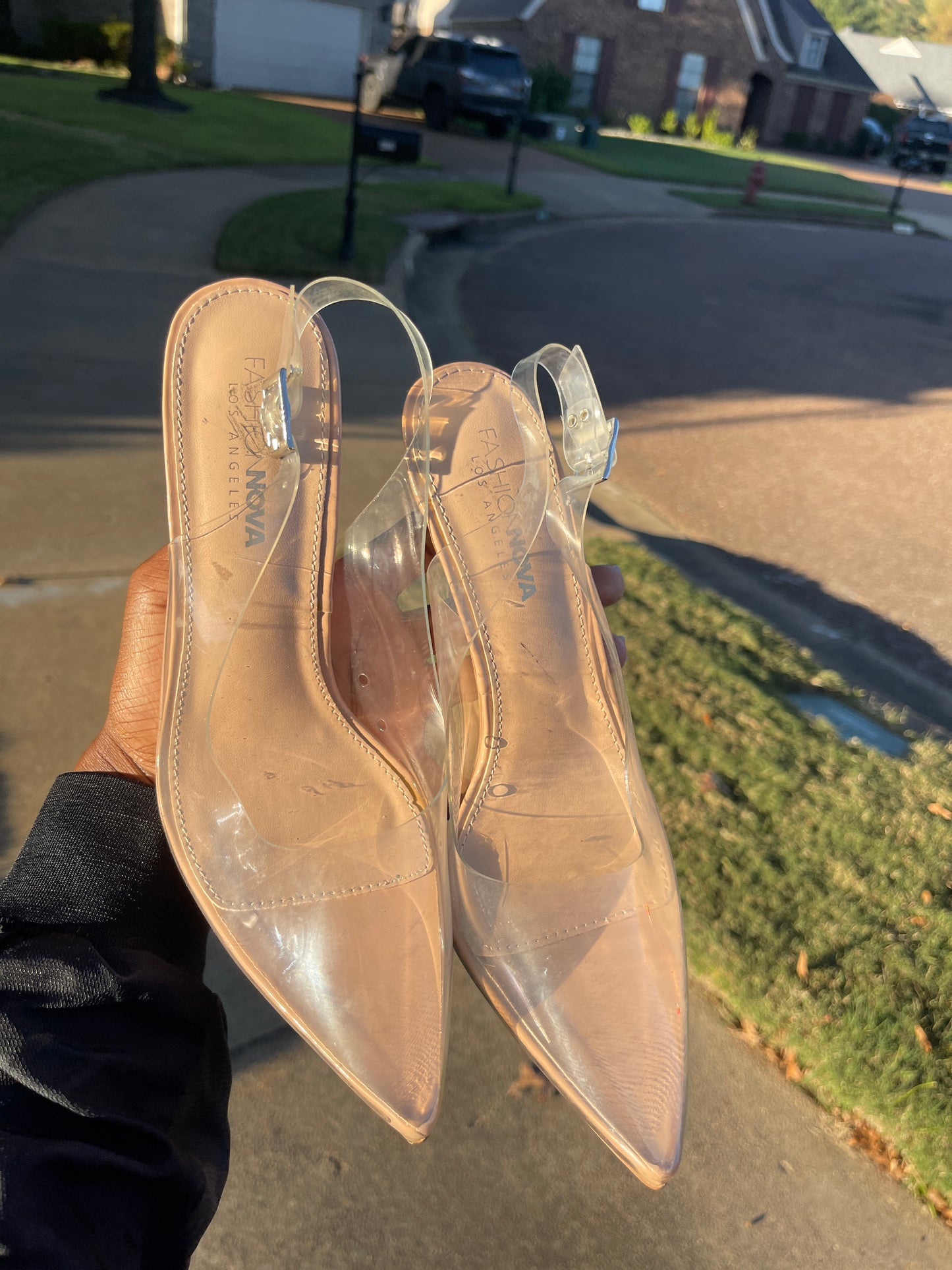 Fashion nova clear heels women sz 8.5