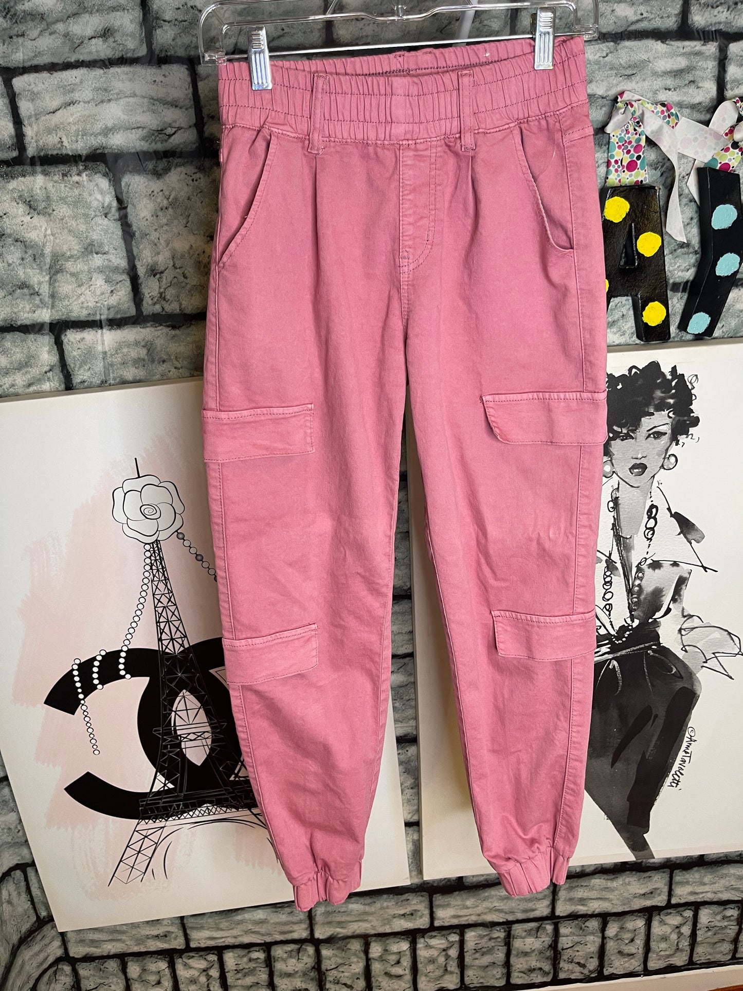 VIP Pink Cargo Joggers Women sz 3