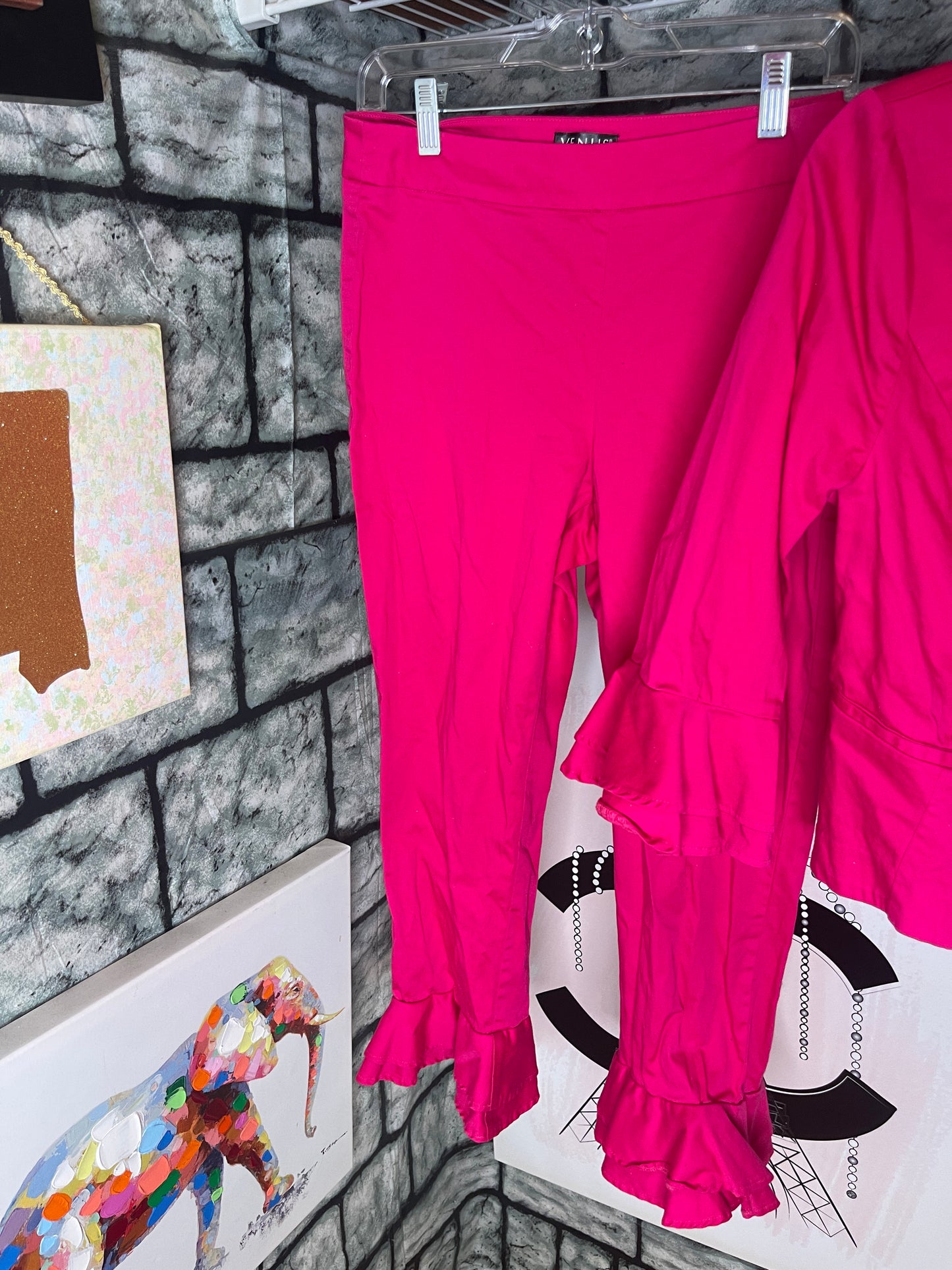 Venus Pink 2 Piece Pants Set Women sz 10