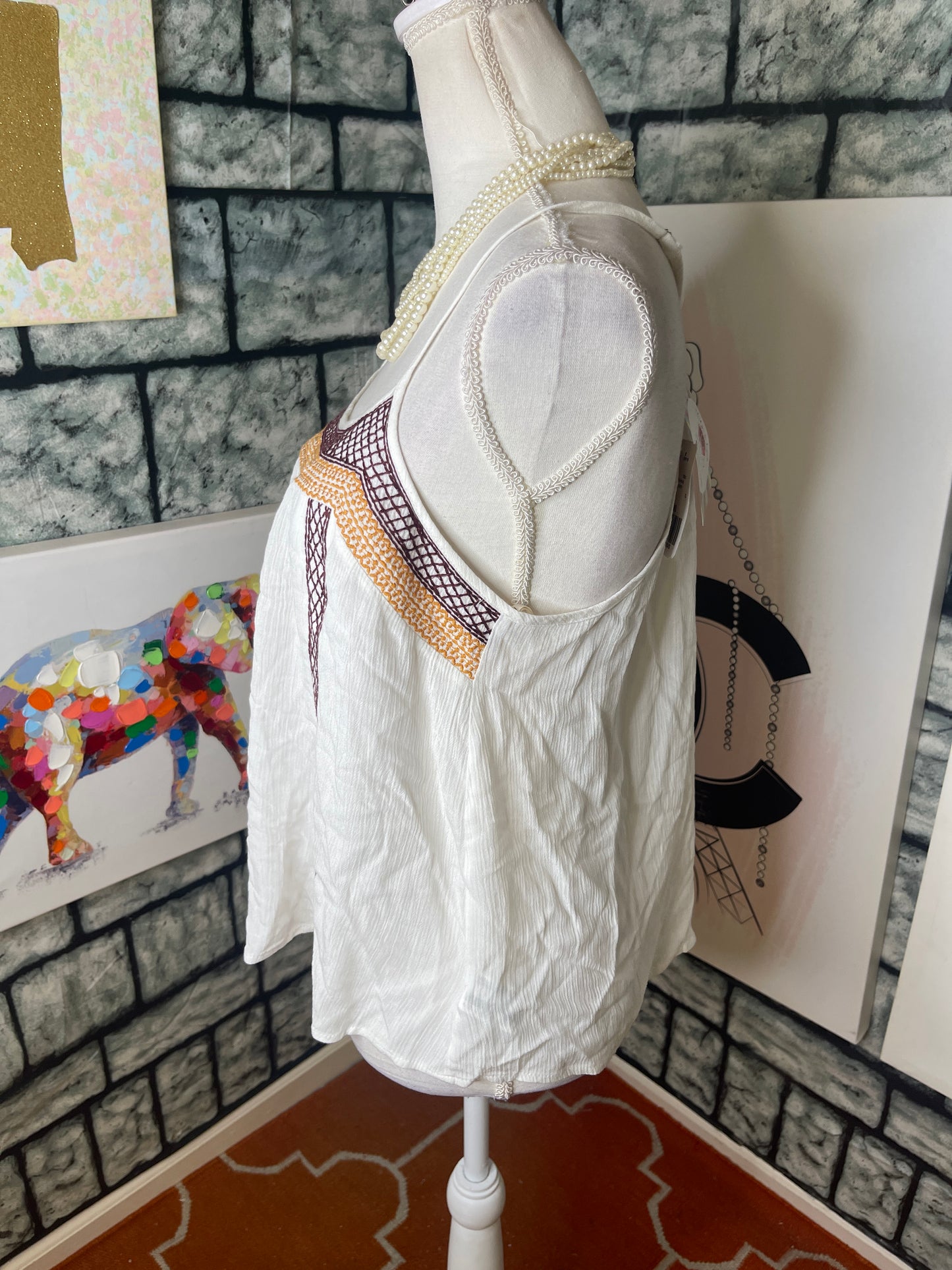 NEW Forever 21 White Blouse Women sz Medium