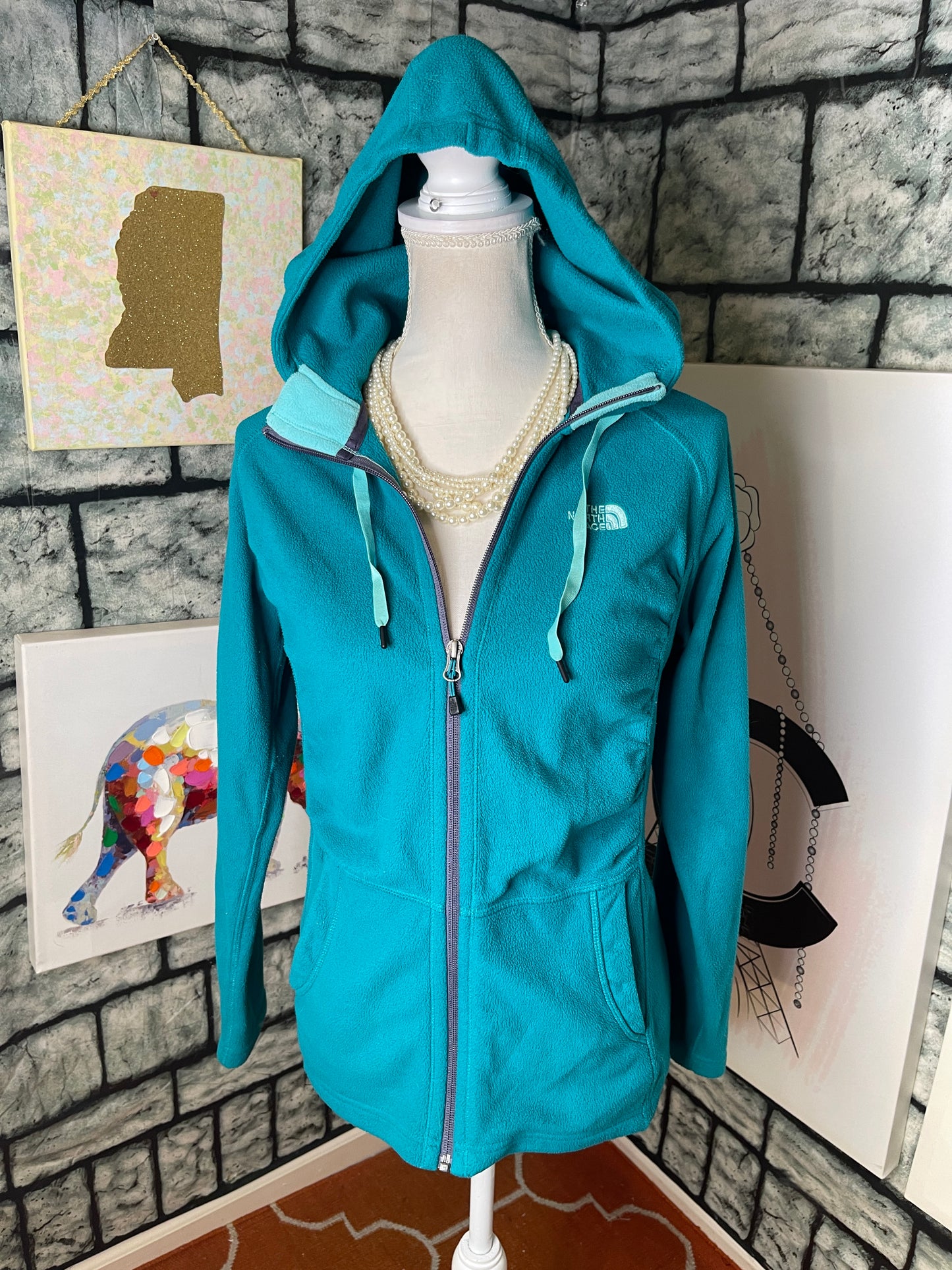 The north face jacket blue women sz medium