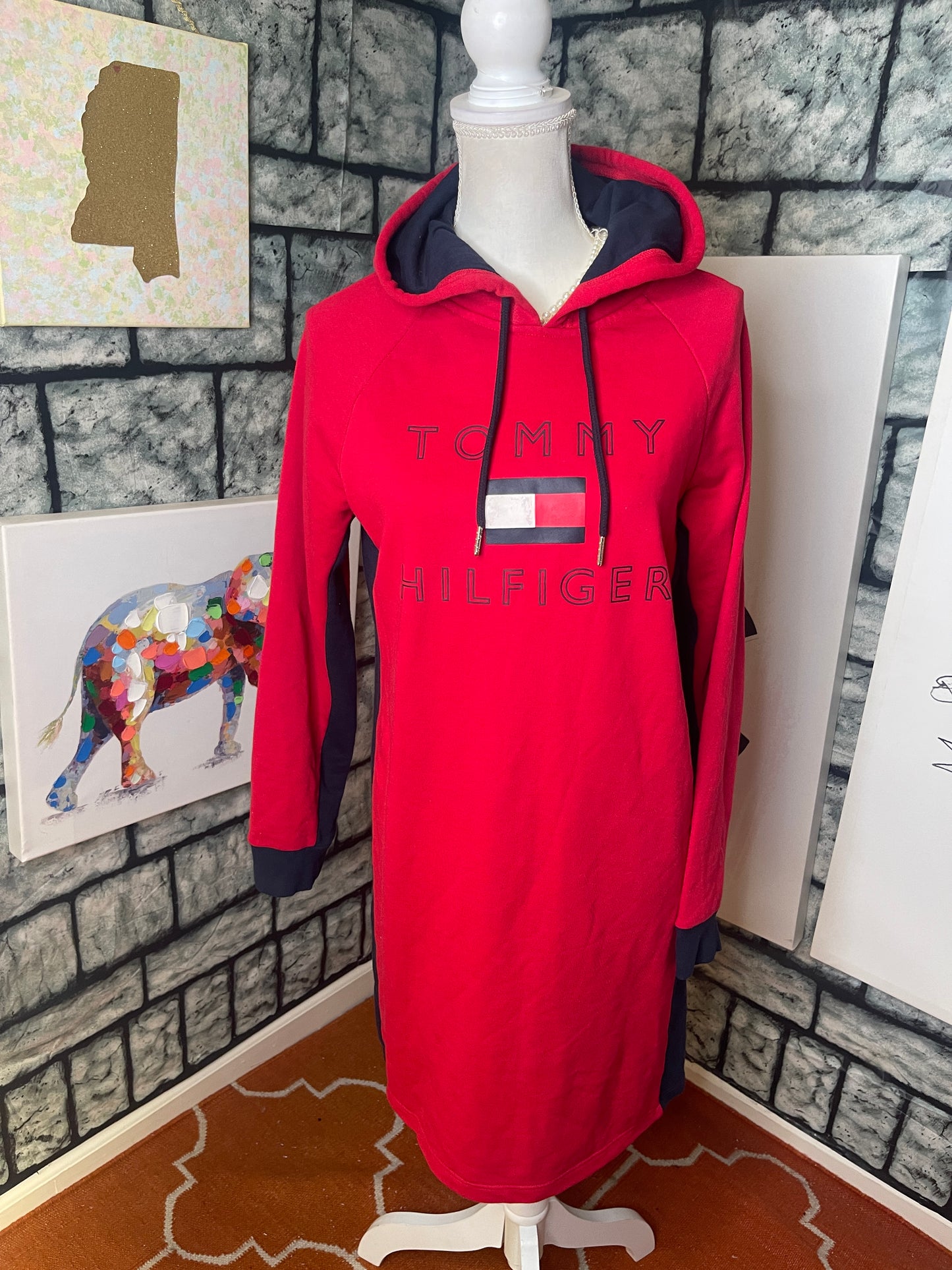 Tommy Hilfiger Red Dress Women sz Small