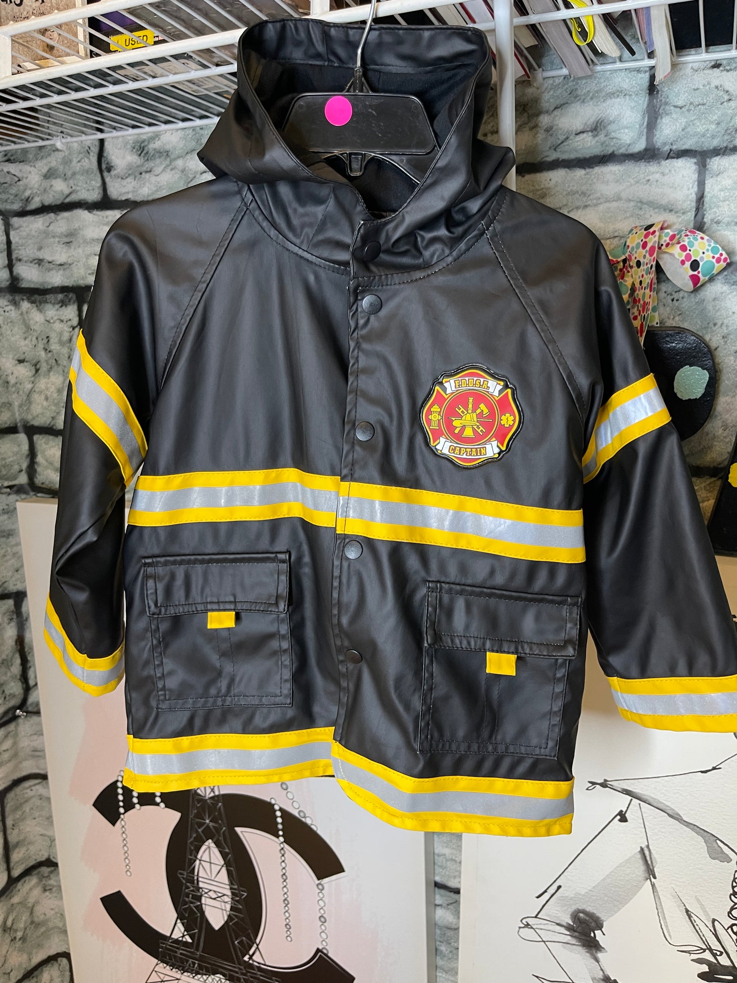 Western Chief Firman Black Raincoat Boys sz 4T