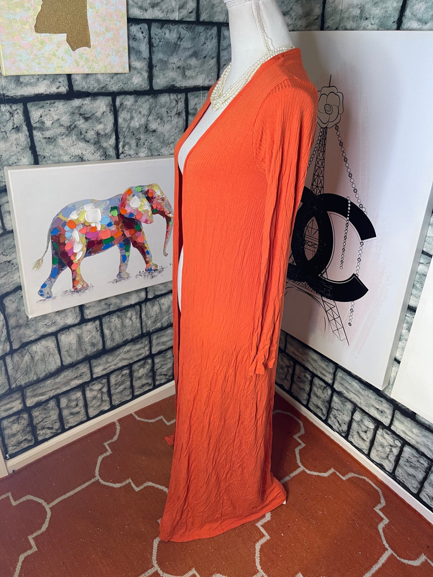 GoodtimeUSA Orange Coverup Women Sz Medium