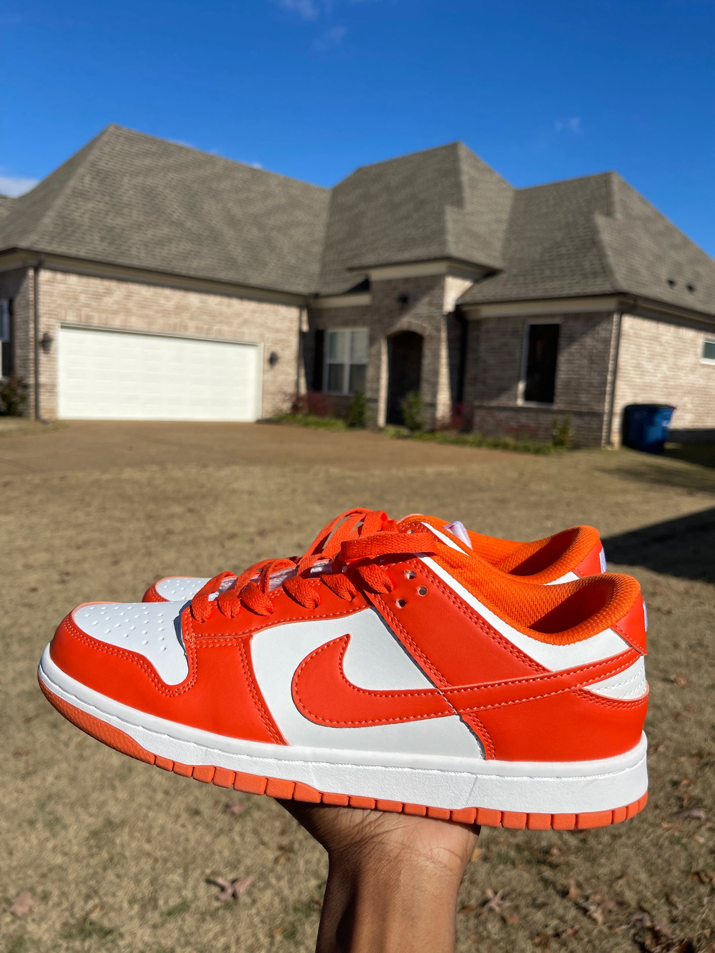 NEW Nike dunks orange white men sz 8.5