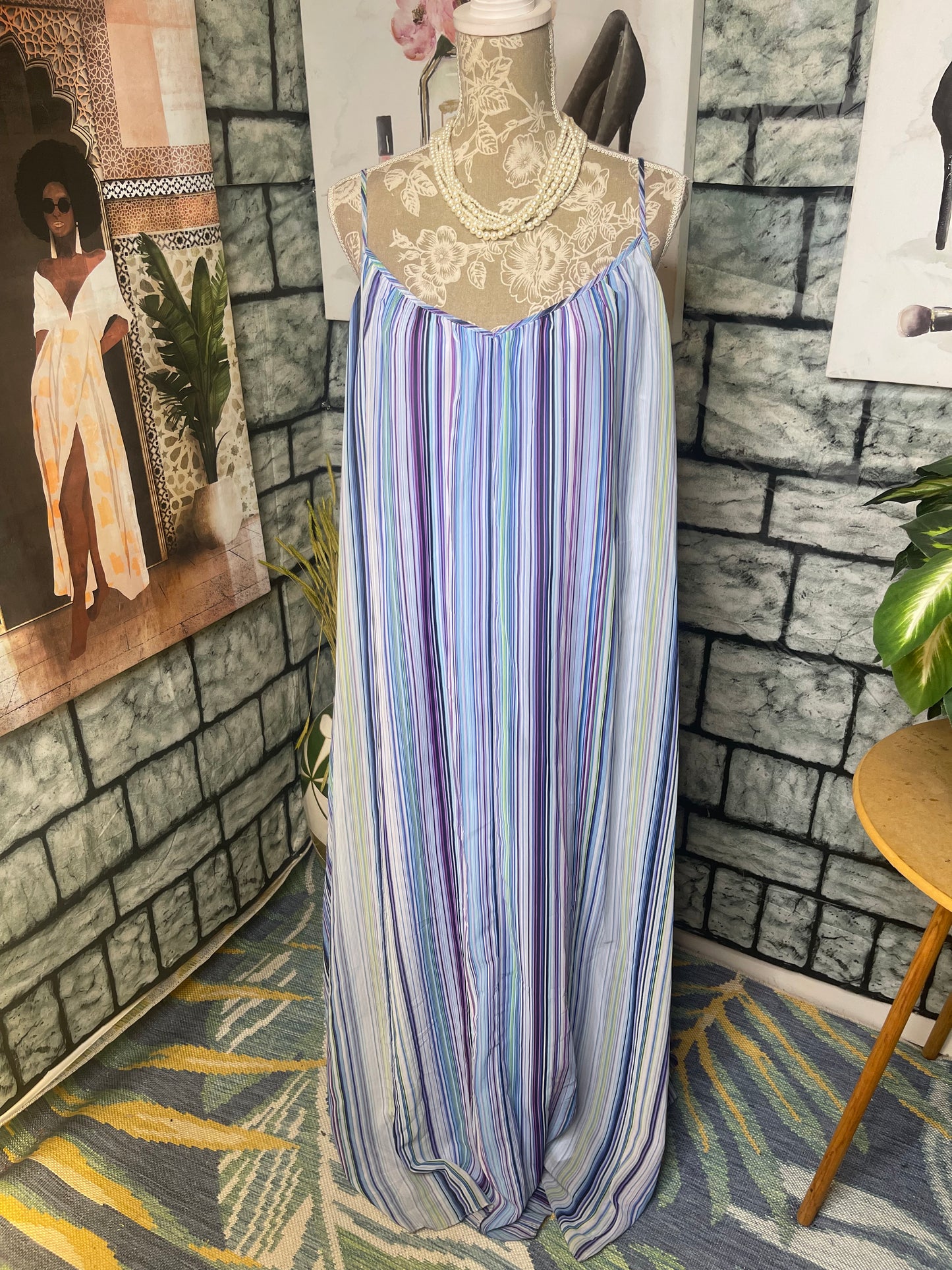 Lane Bryant Purple Blue Dress Women sz 18/20
