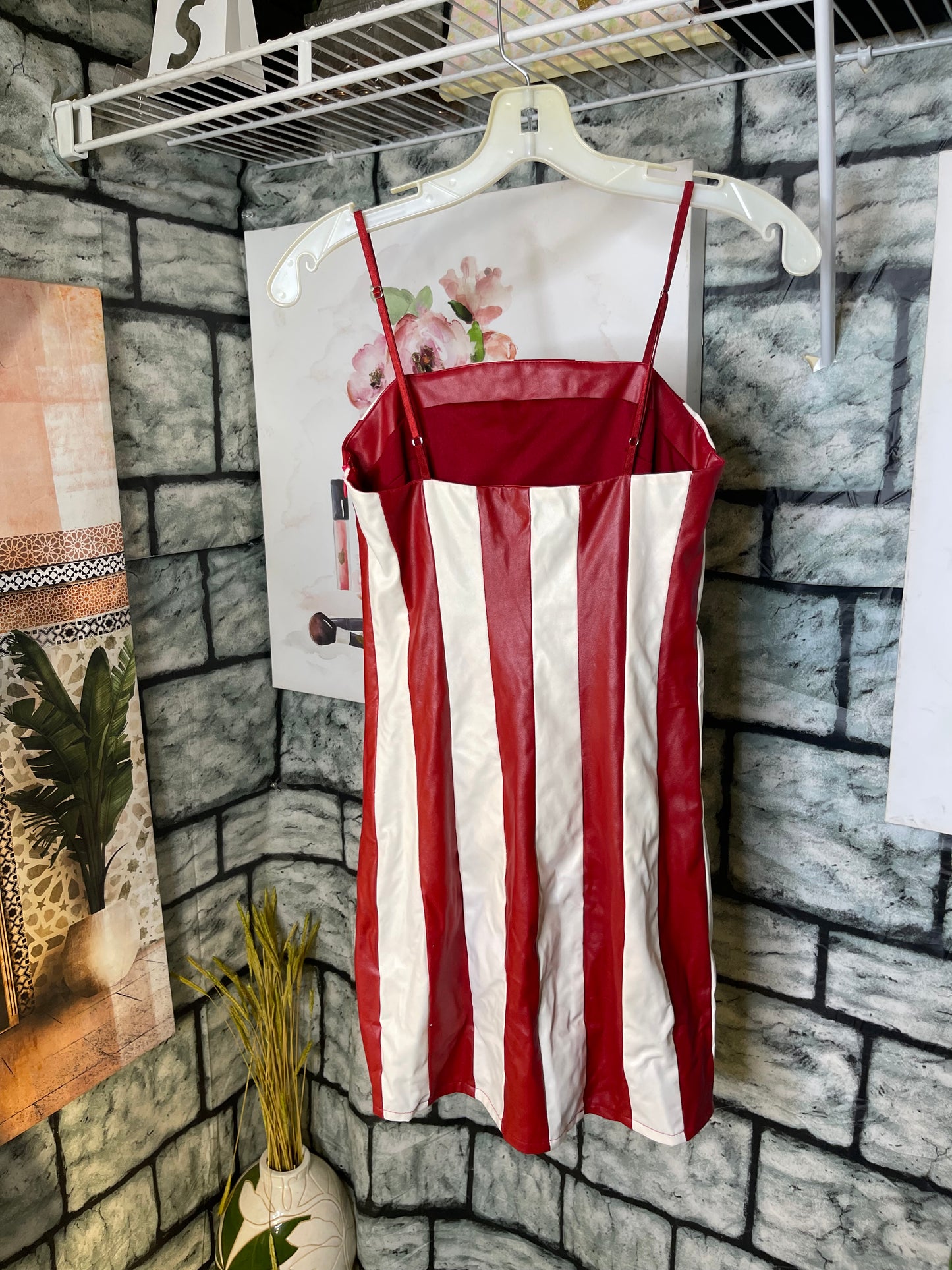 NEW Fashion Nova Red White Dress Women sz XS