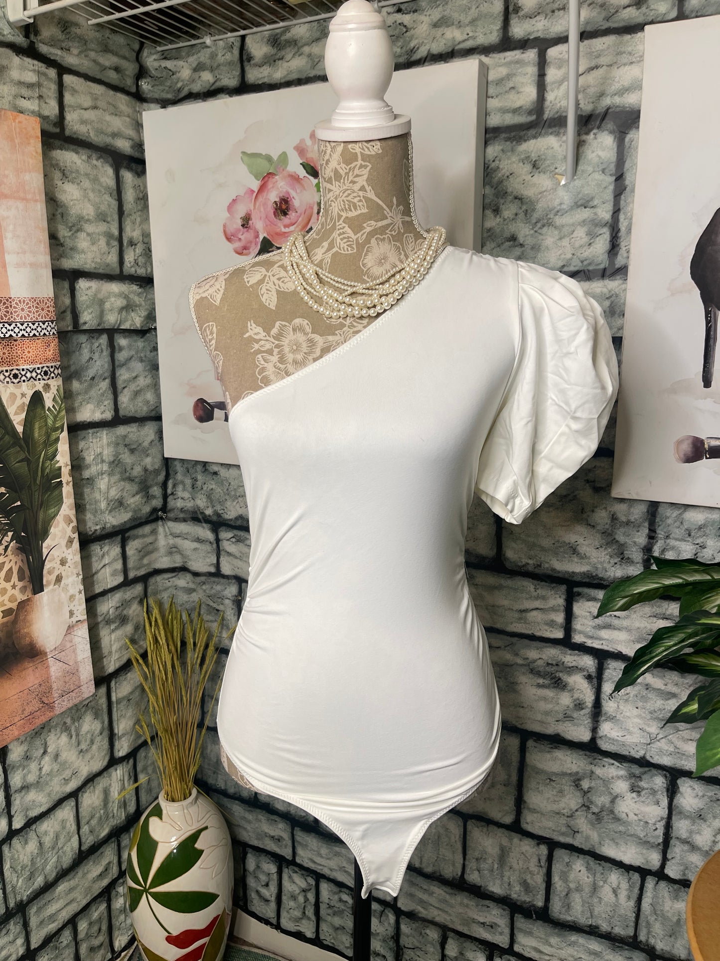 NEW Free People White Bodysuit Blouse women sz XS