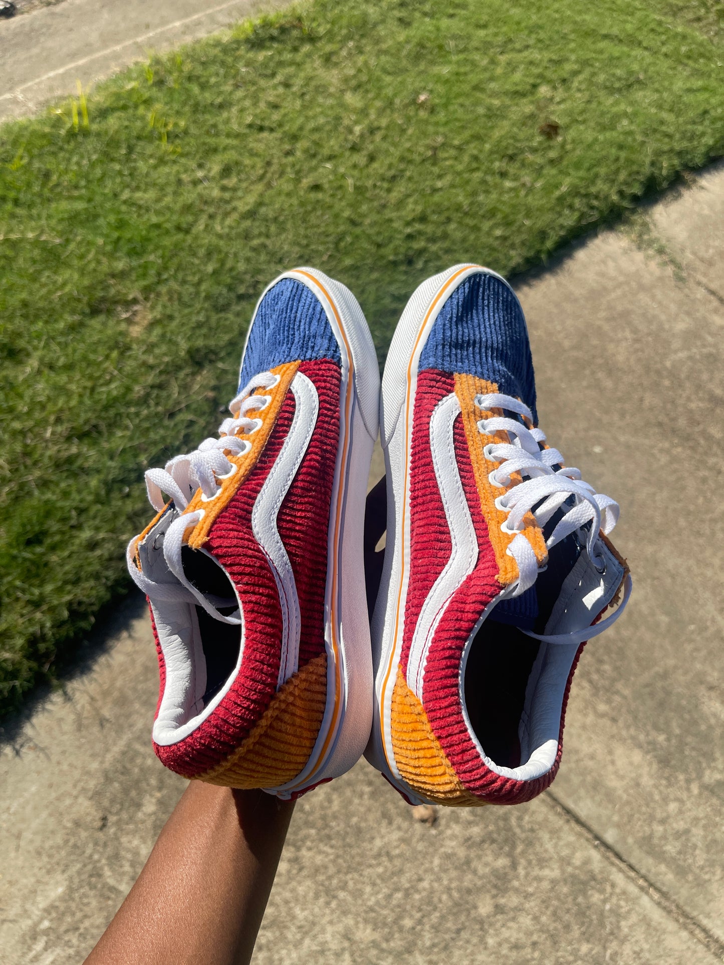 Vans Red Blue Yellow Men sz 7 Women sz 8.5