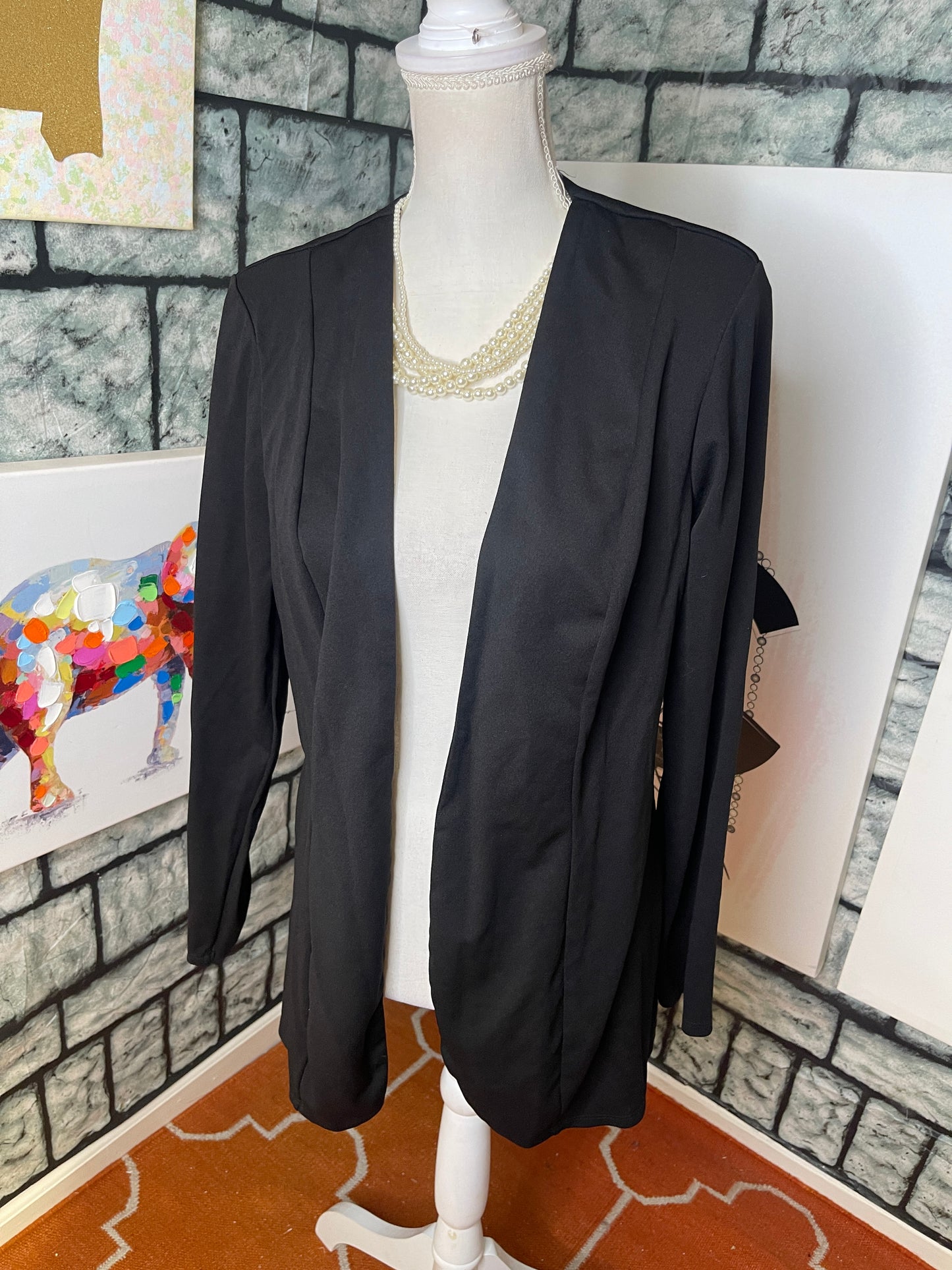 Fashion Nova Black Blazer Cover Women sz 1XL (fits like Large)