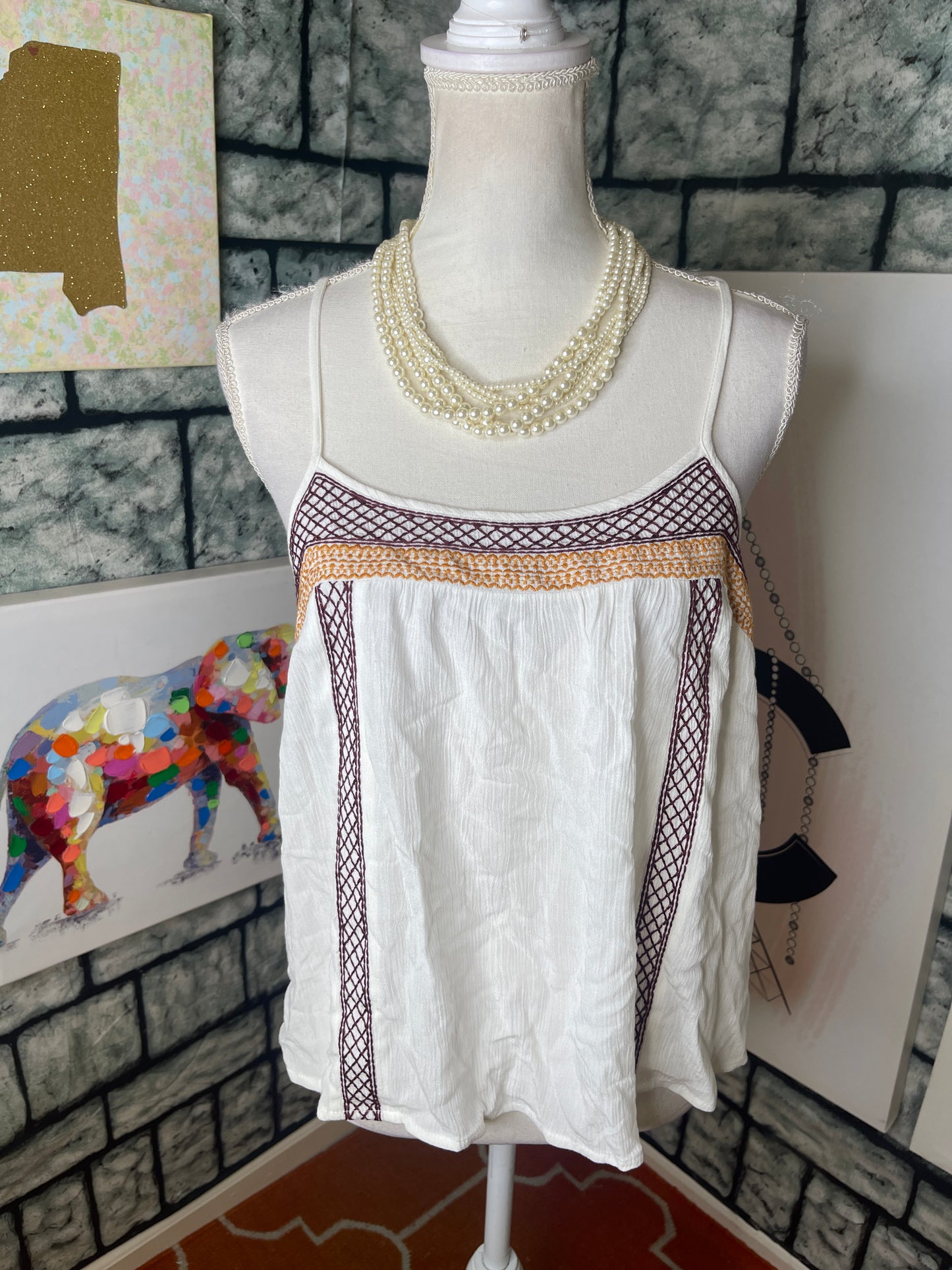 NEW Forever 21 White Blouse Women sz Medium