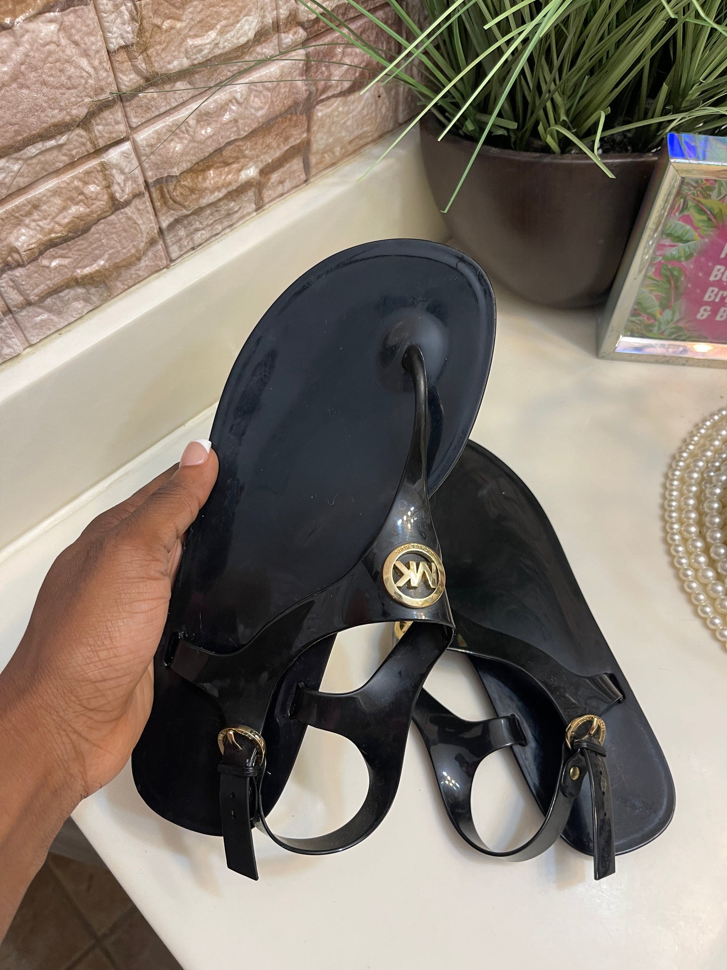 Michael Kors Black Sandals Women sz 9