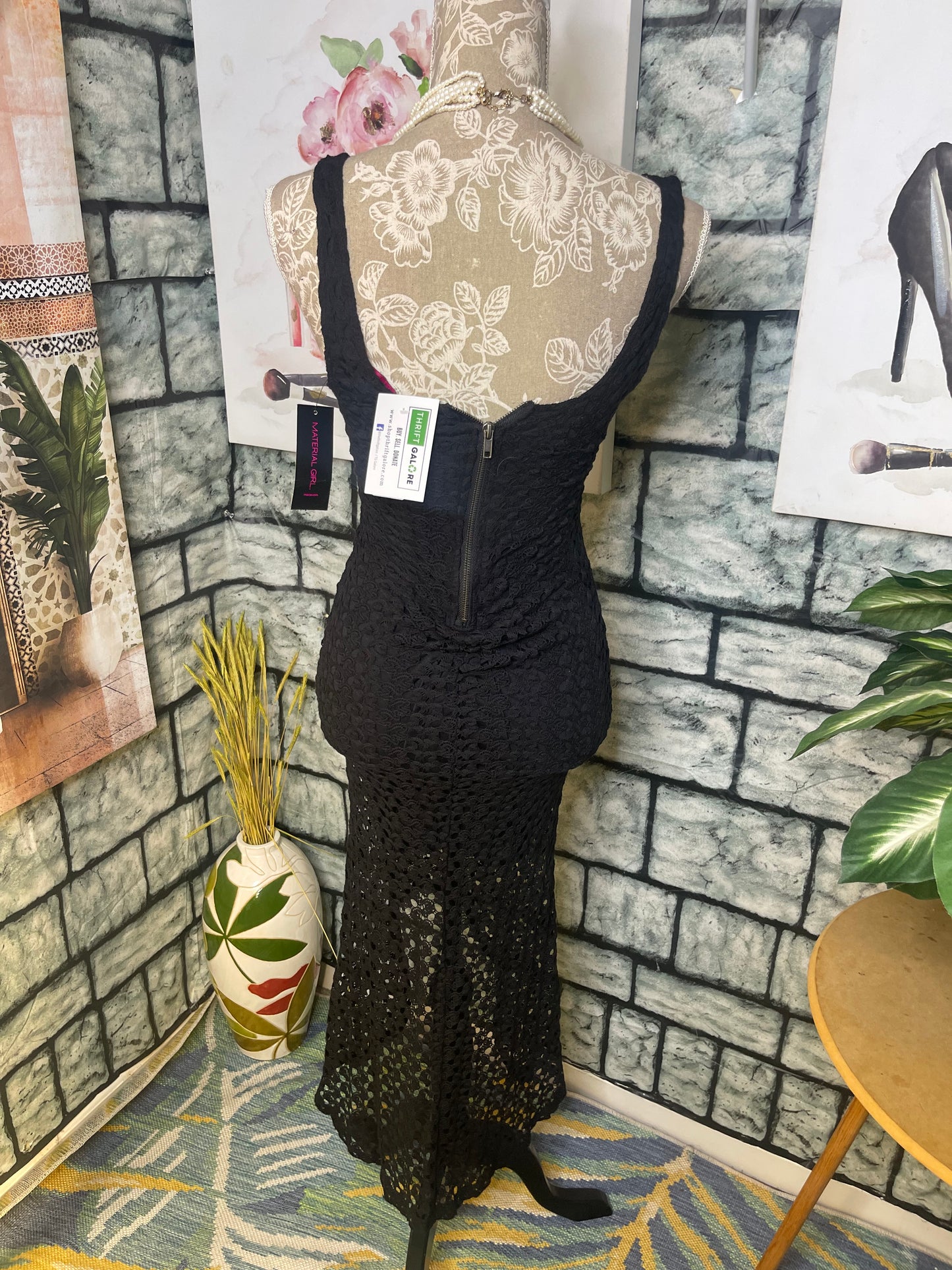 NEW Material Girl Black Dress Women sz Small