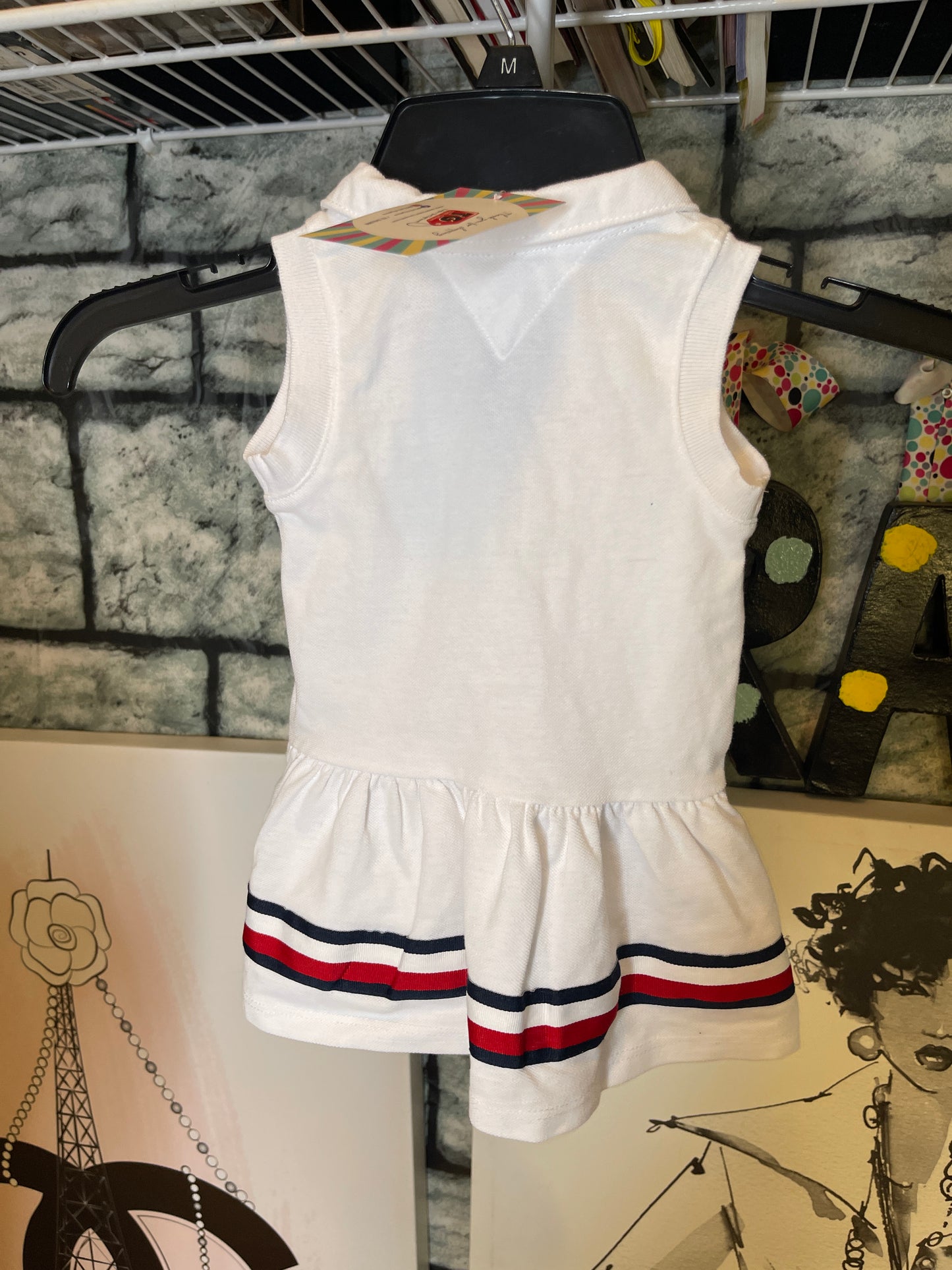 Tommy Hilfiger White Dress Girls sz 12 Months