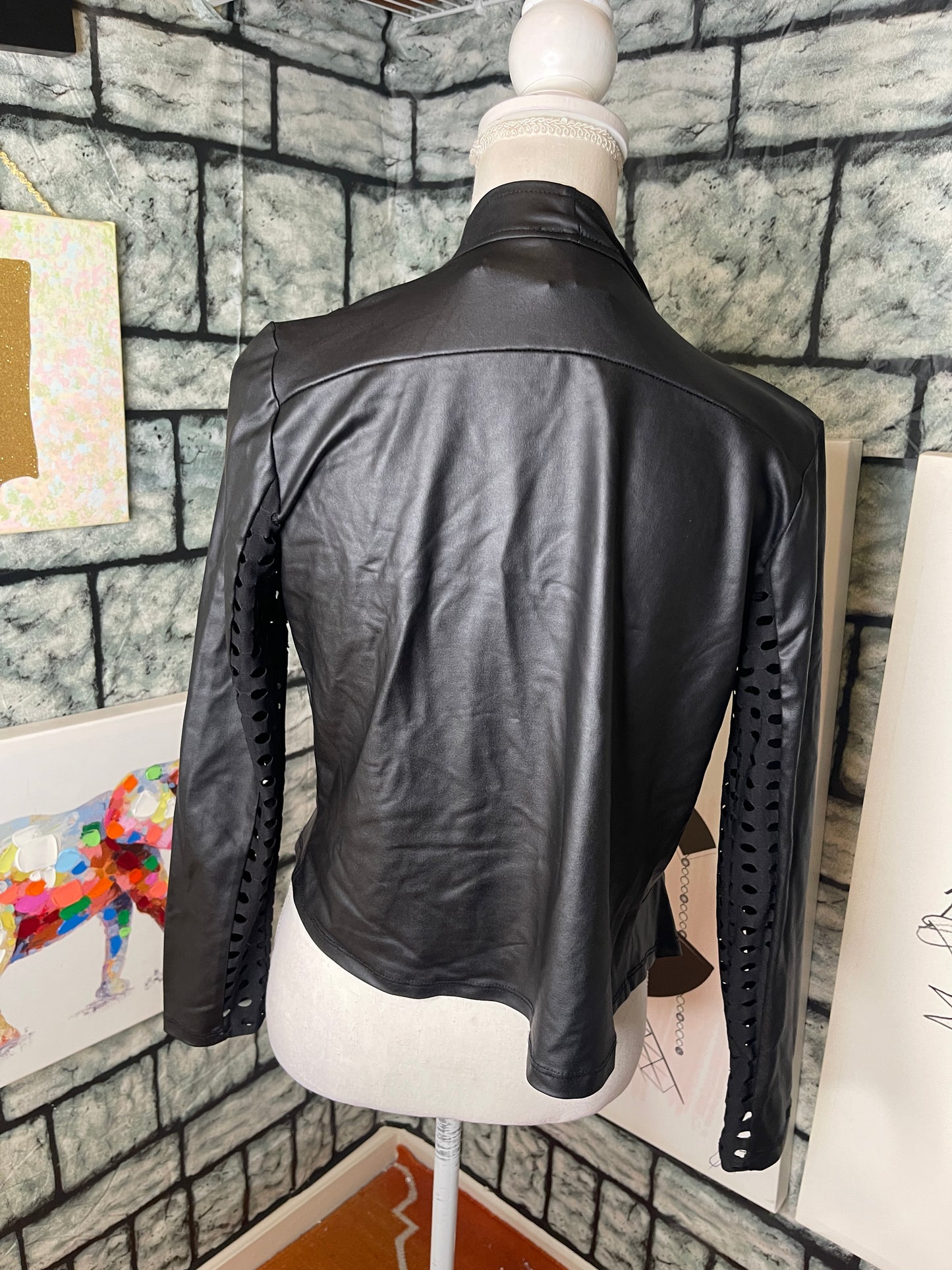 Mila & Milan Black Cover Blouse Women sz Small