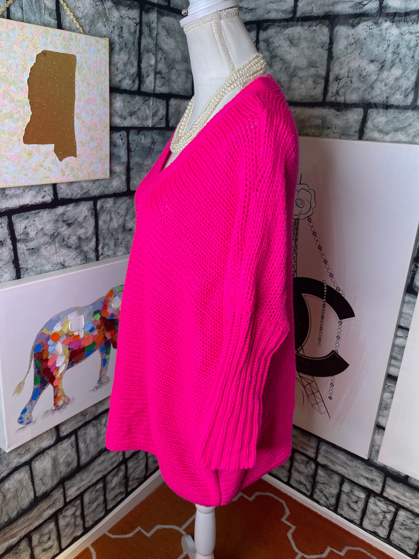 Noisy May Pink Sweater Dress Women sz Medium