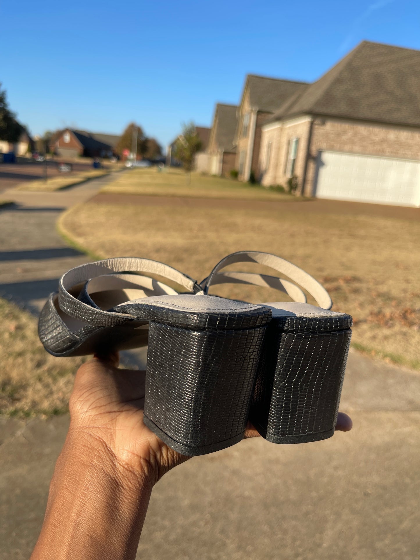 Signature black heels (low) women sz 9