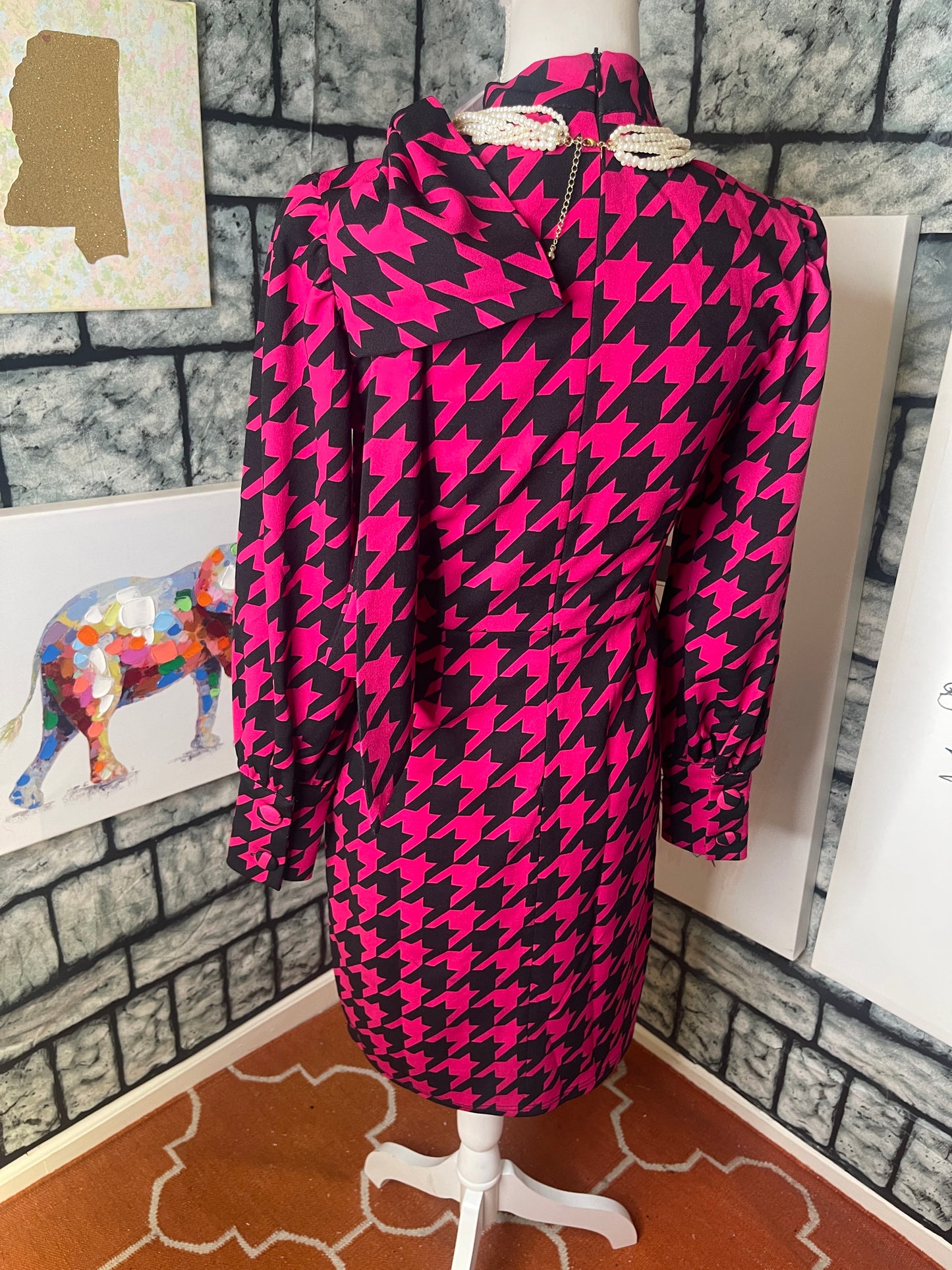 NEW NY&C Pink Black Dress Women sz Small