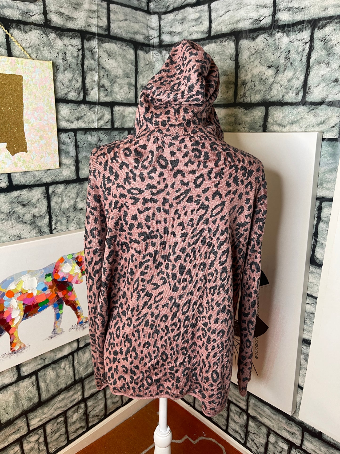 Fate Purple Black Print Pull Over Women Sz Large