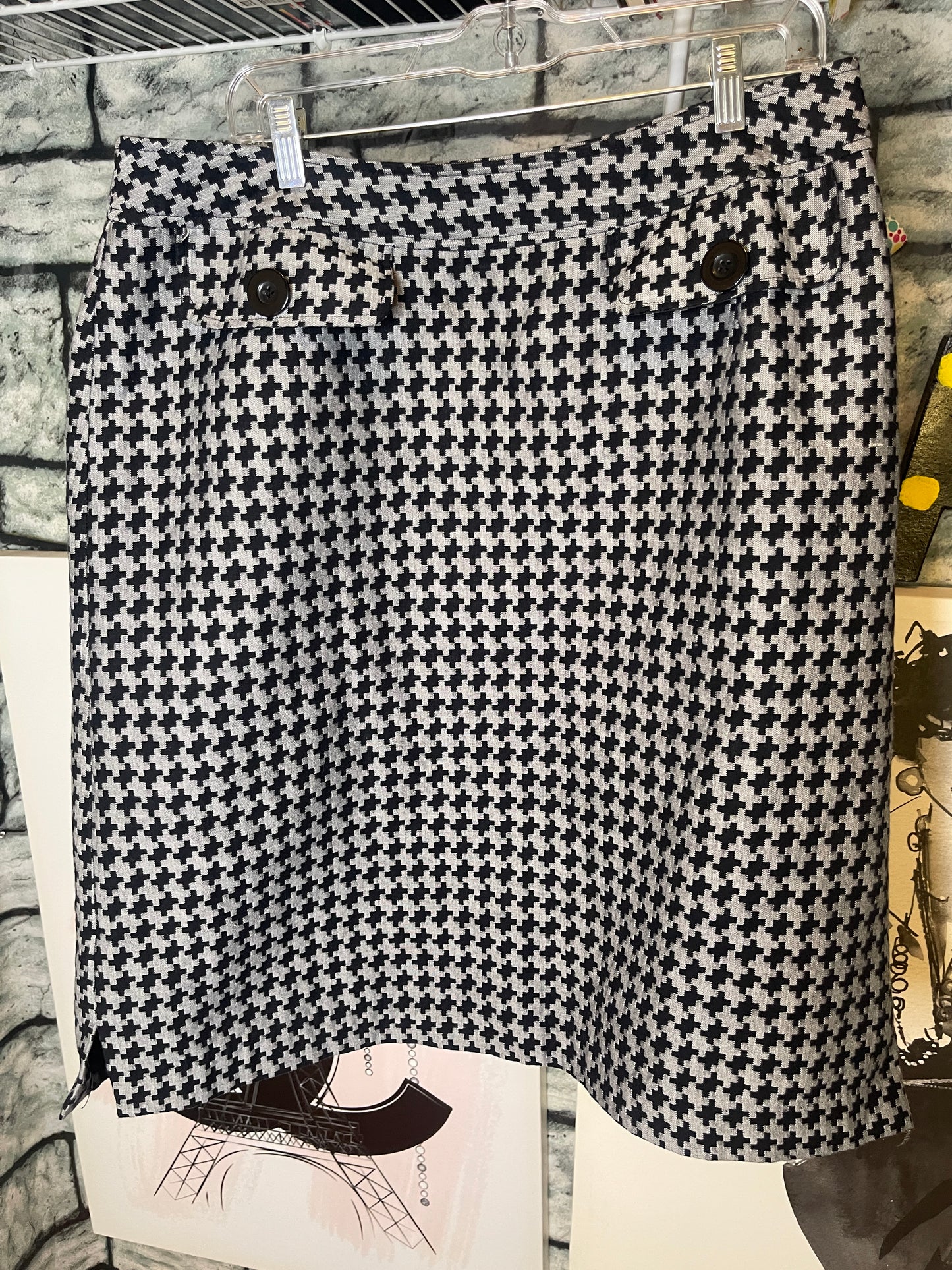 J Studio Gray Black Skirt Women sz 16