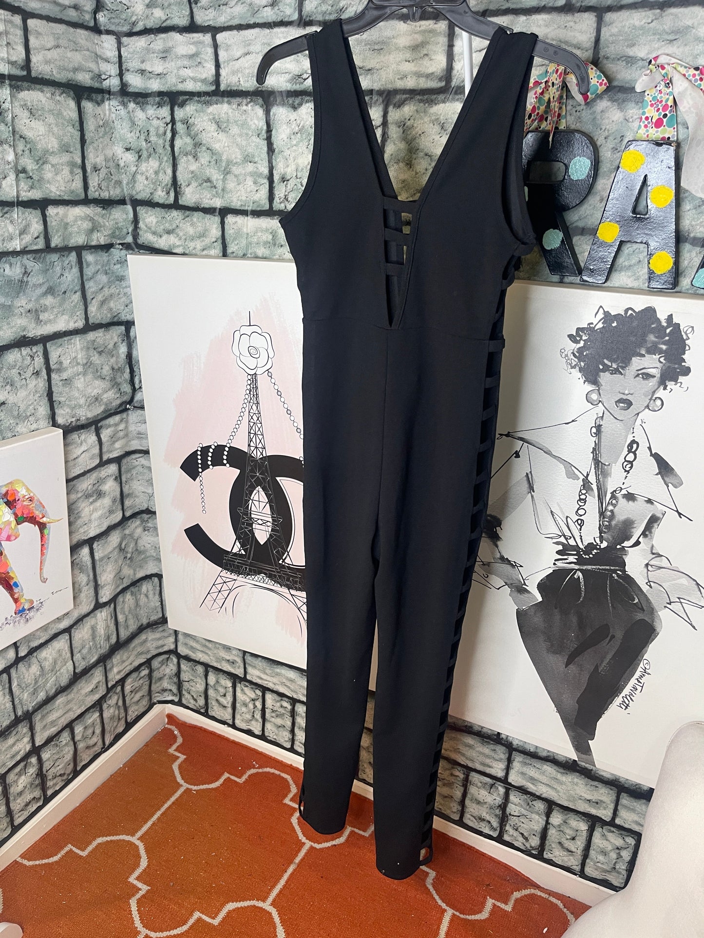 Fashion Nova Jumpsuit Black Women sz Medium