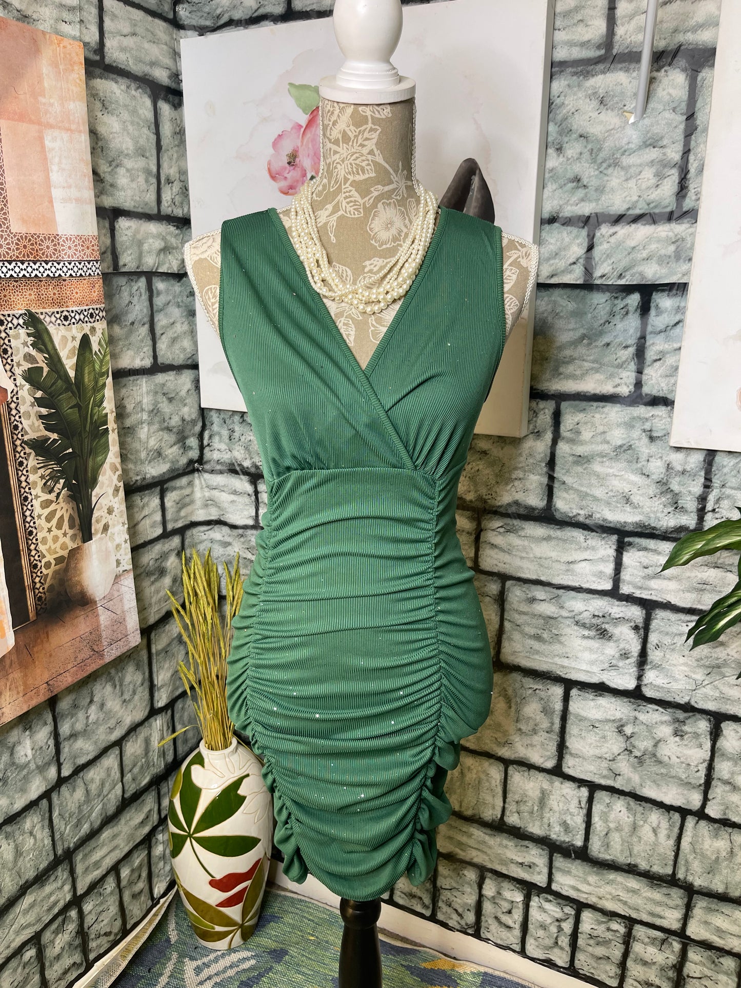 Shein Green Dress Women sz Small