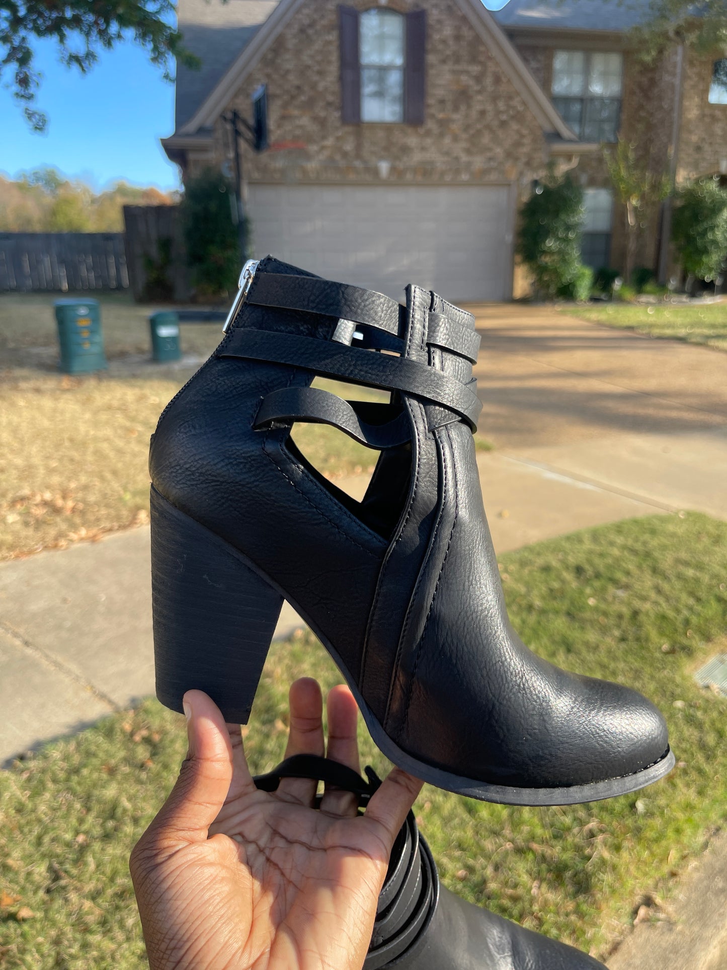 Call it spring black booties women sz 8