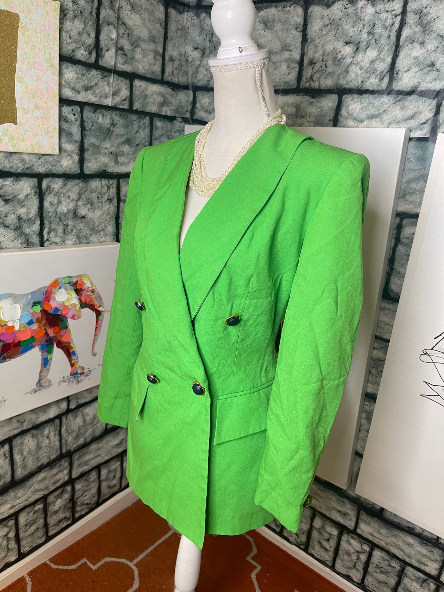 Suitables Green Blazer Women sz 10