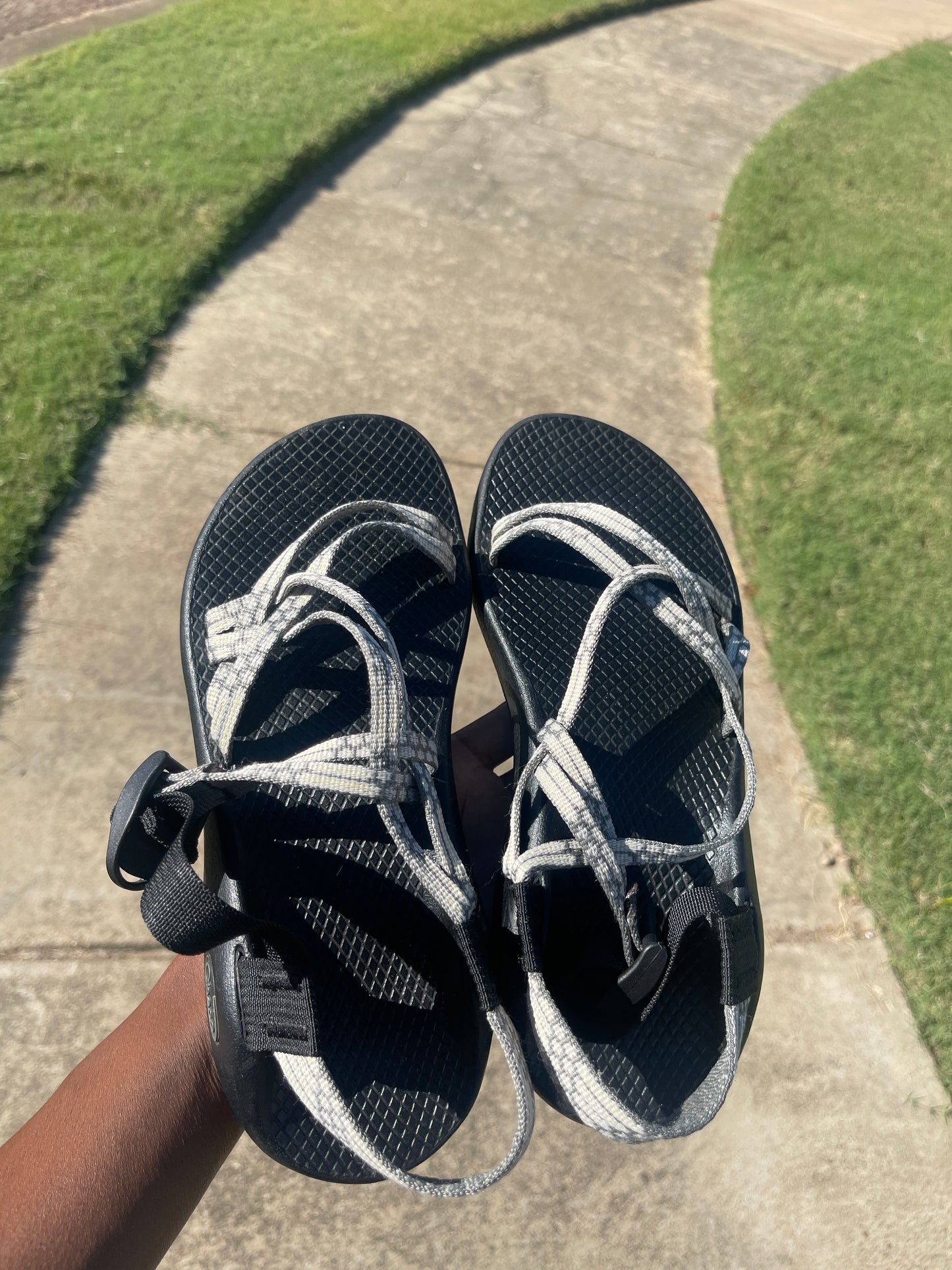 Chaco Gray White Women sz 8