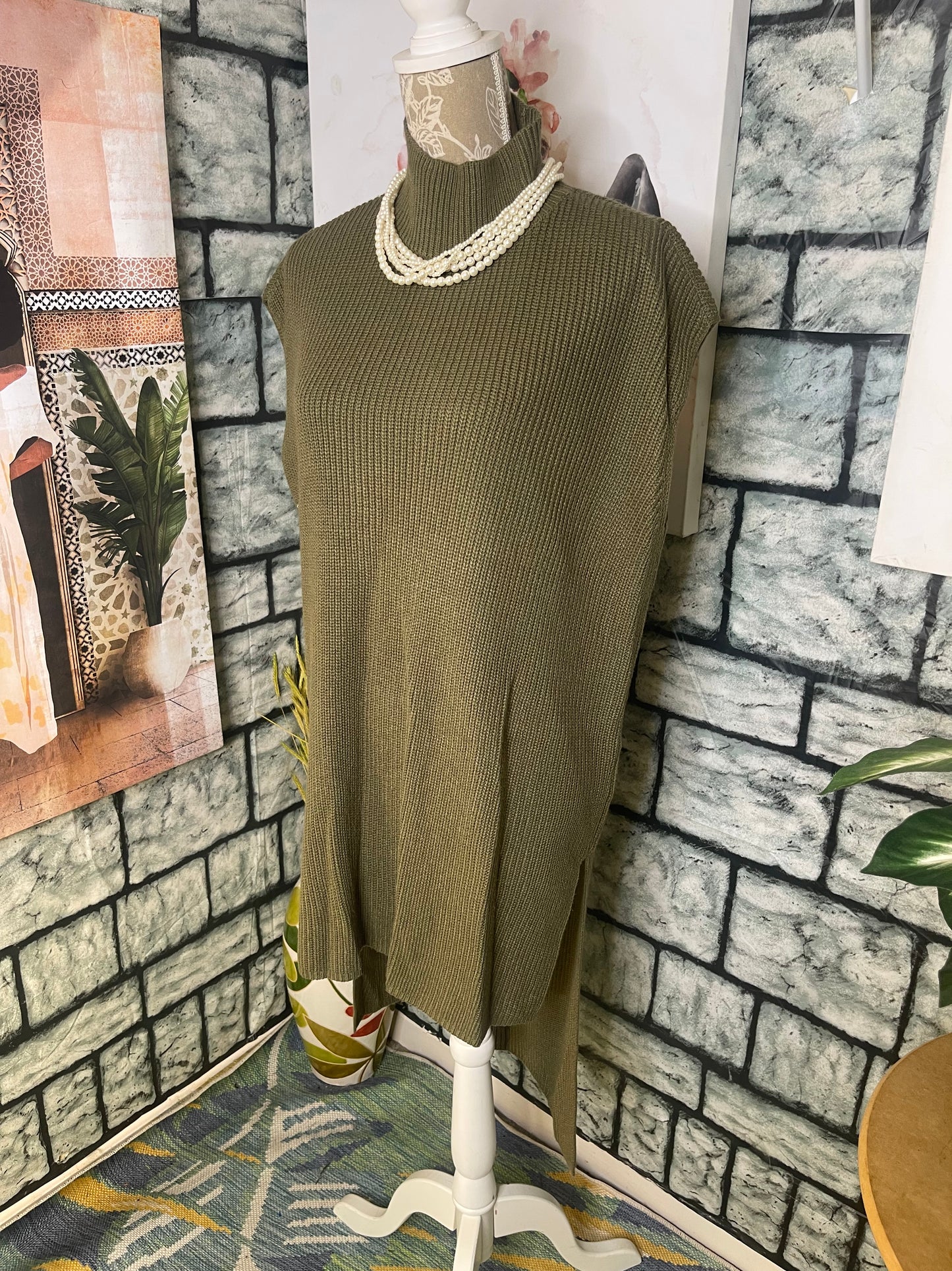 NeNe Leakes Green Sweater Dress Women sz XL