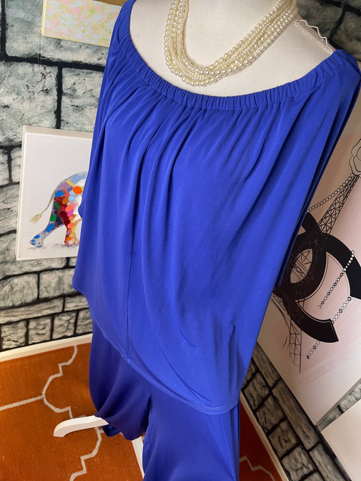 Curations Blue Jumpsuit Women sz 1XL
